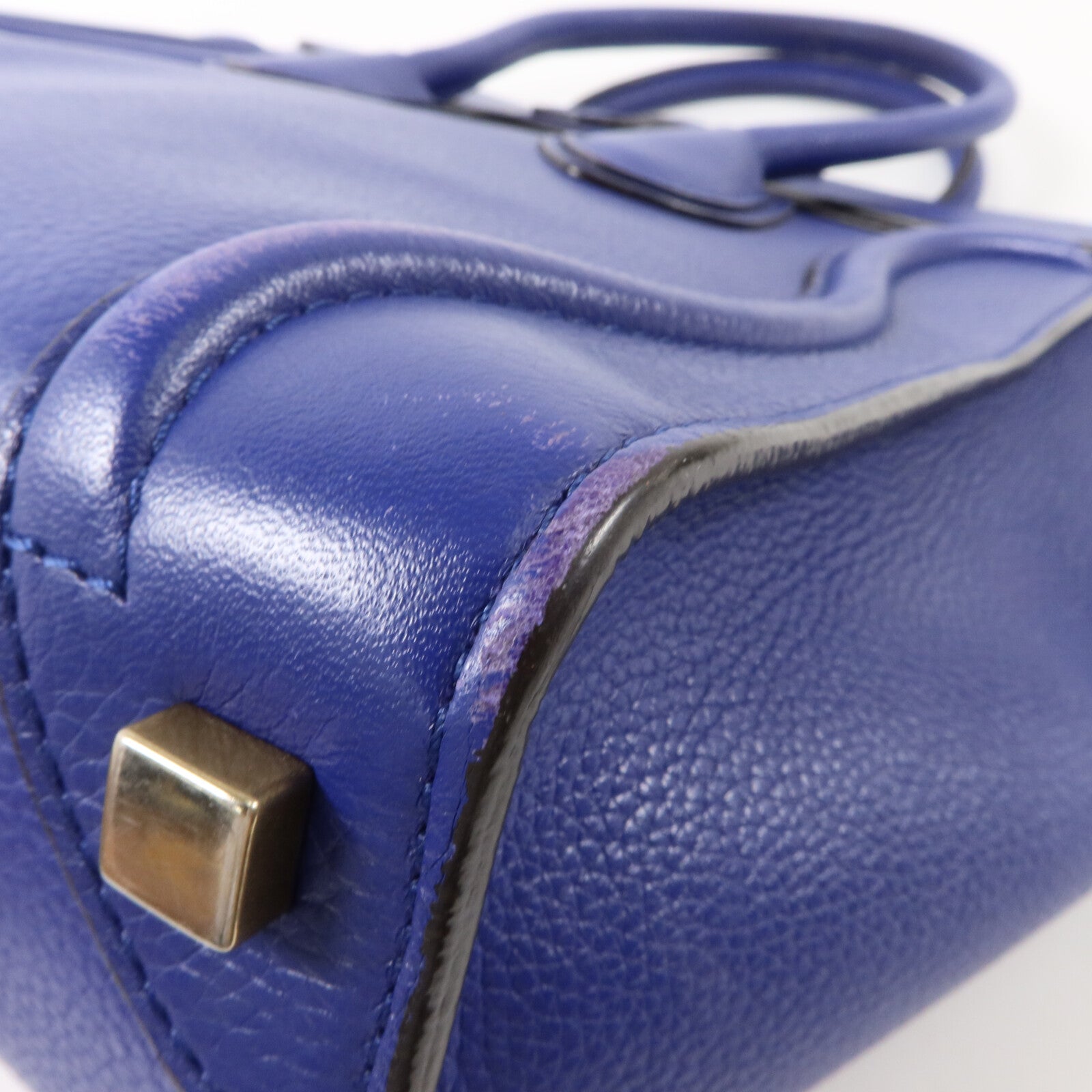 CELINE 牛皮皮革Micro Luggage手挽袋