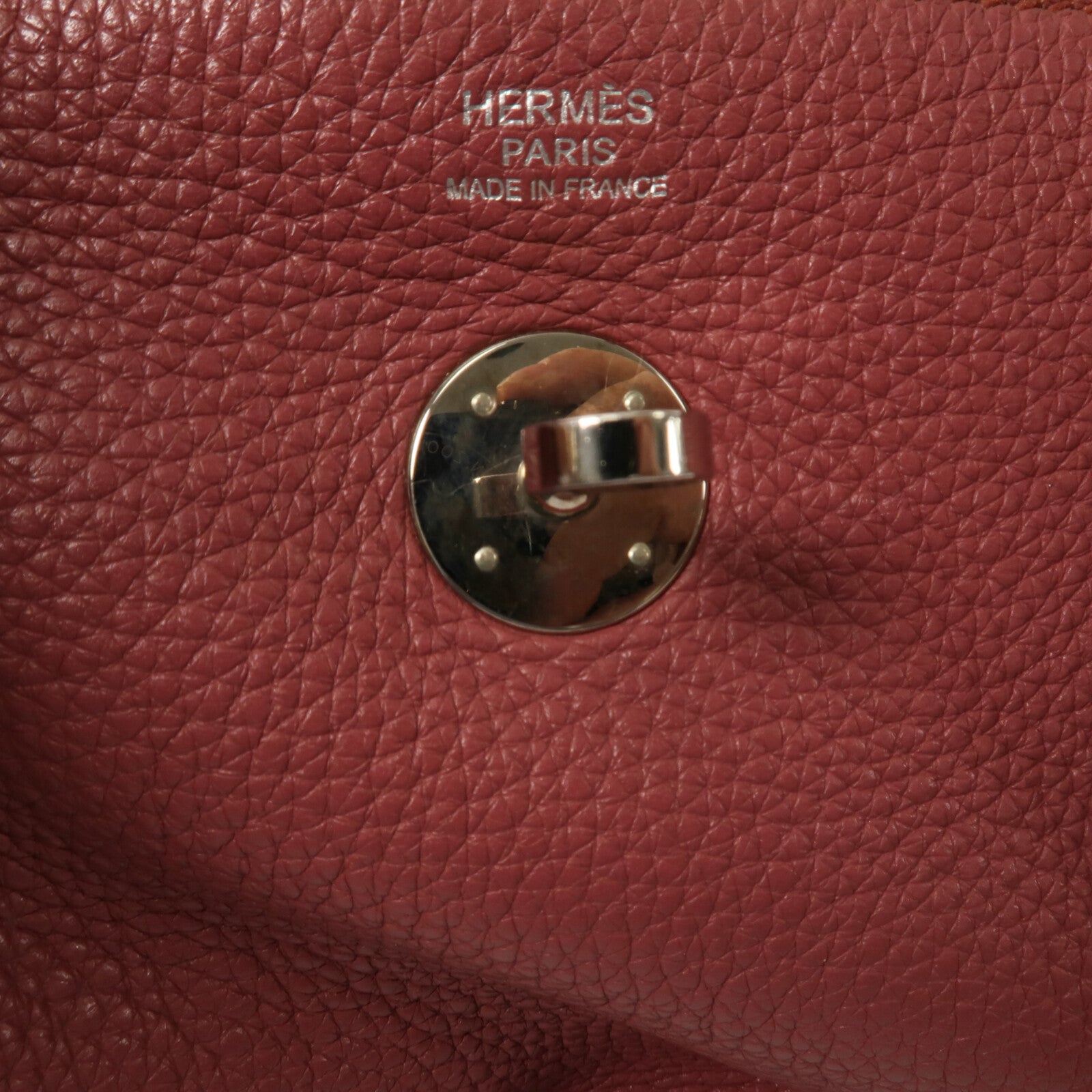 HERMES Clemence皮革Lindy 30手挽肩背兩用袋Rubis