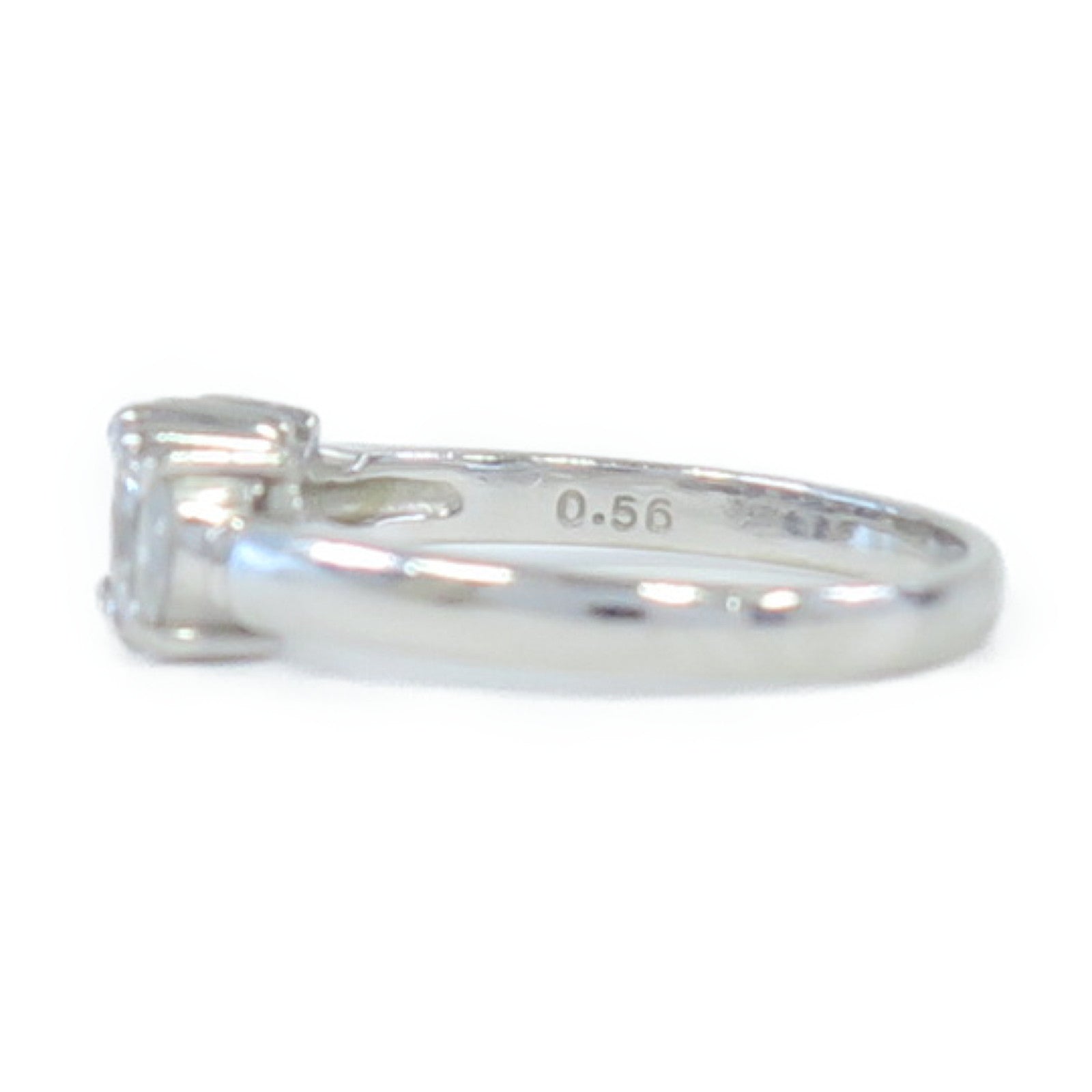 JEWELRY **【激減優惠】PT900鉑金Ring0.56ct鑽石戒指US#8.25銀色