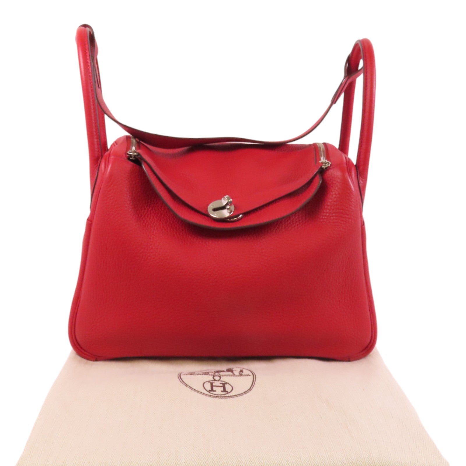 HERMES 【激減優惠】Clemence皮革Lindy 30銀扣肩背袋