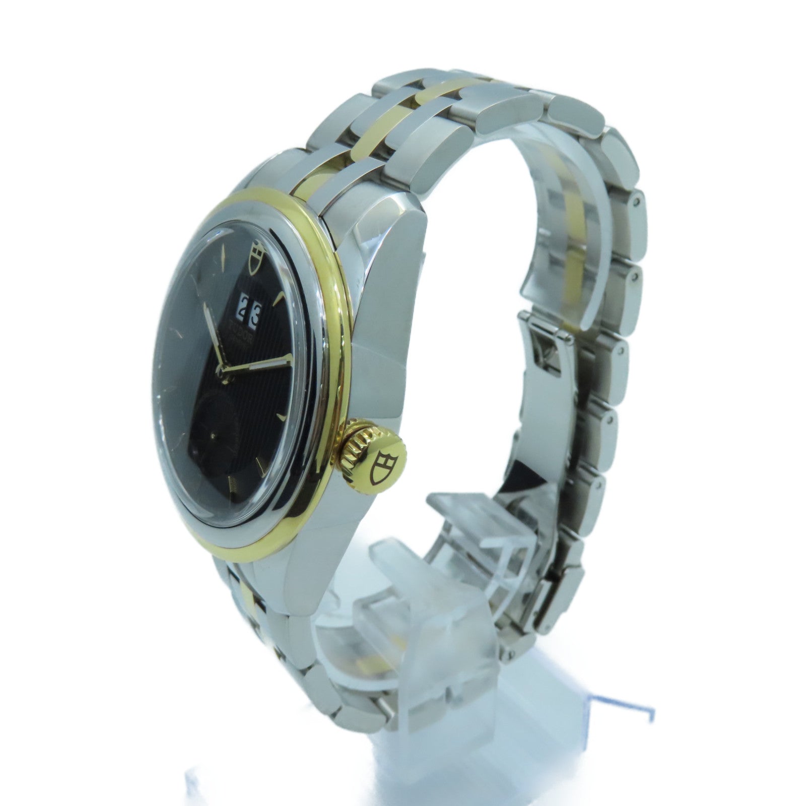 TUDOR Glamor Double Date 42MM Stainless Steel/18K Gold Watch Automatic Movement Black
