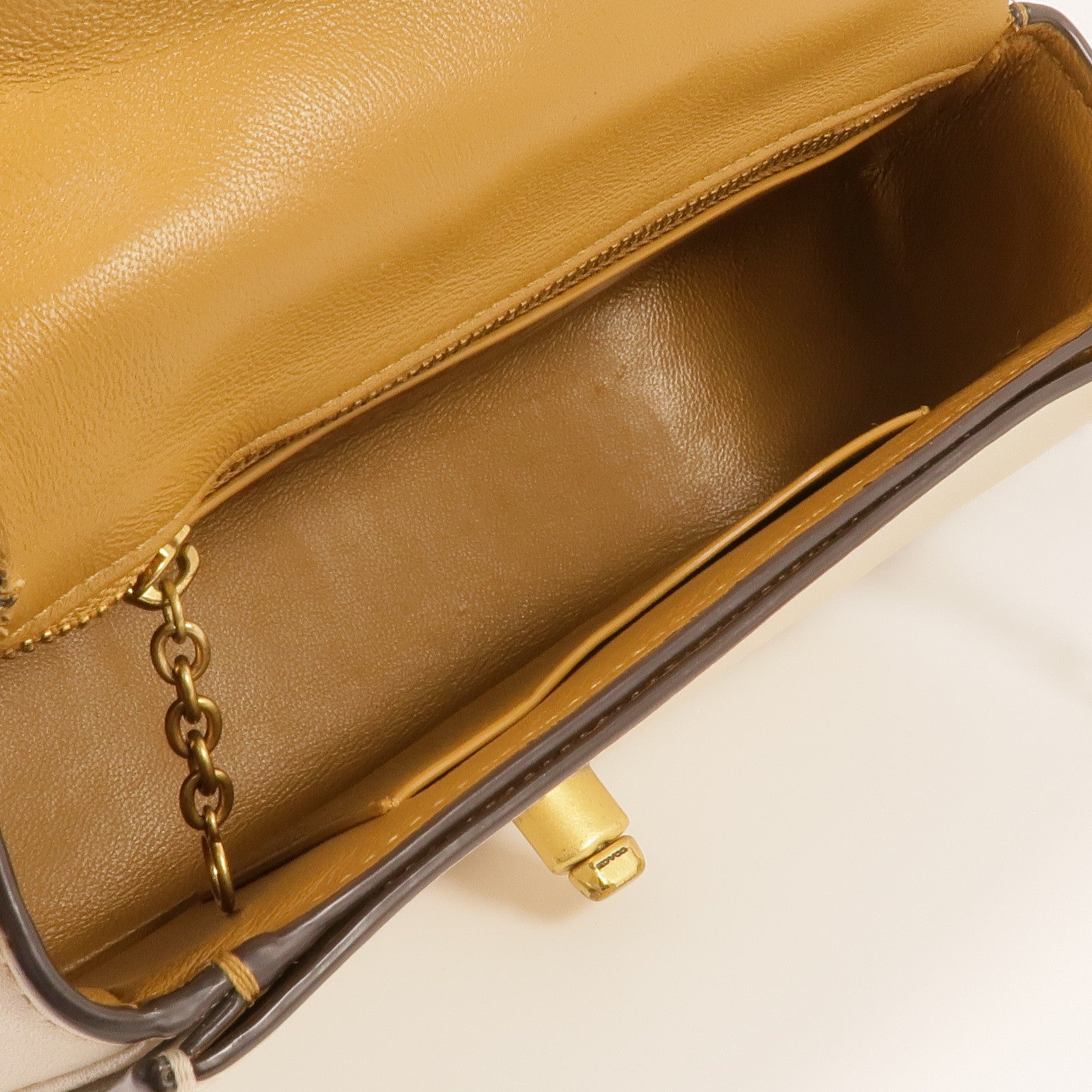 COACH 牛仔布/皮革Shoulder Bag金扣肩背袋