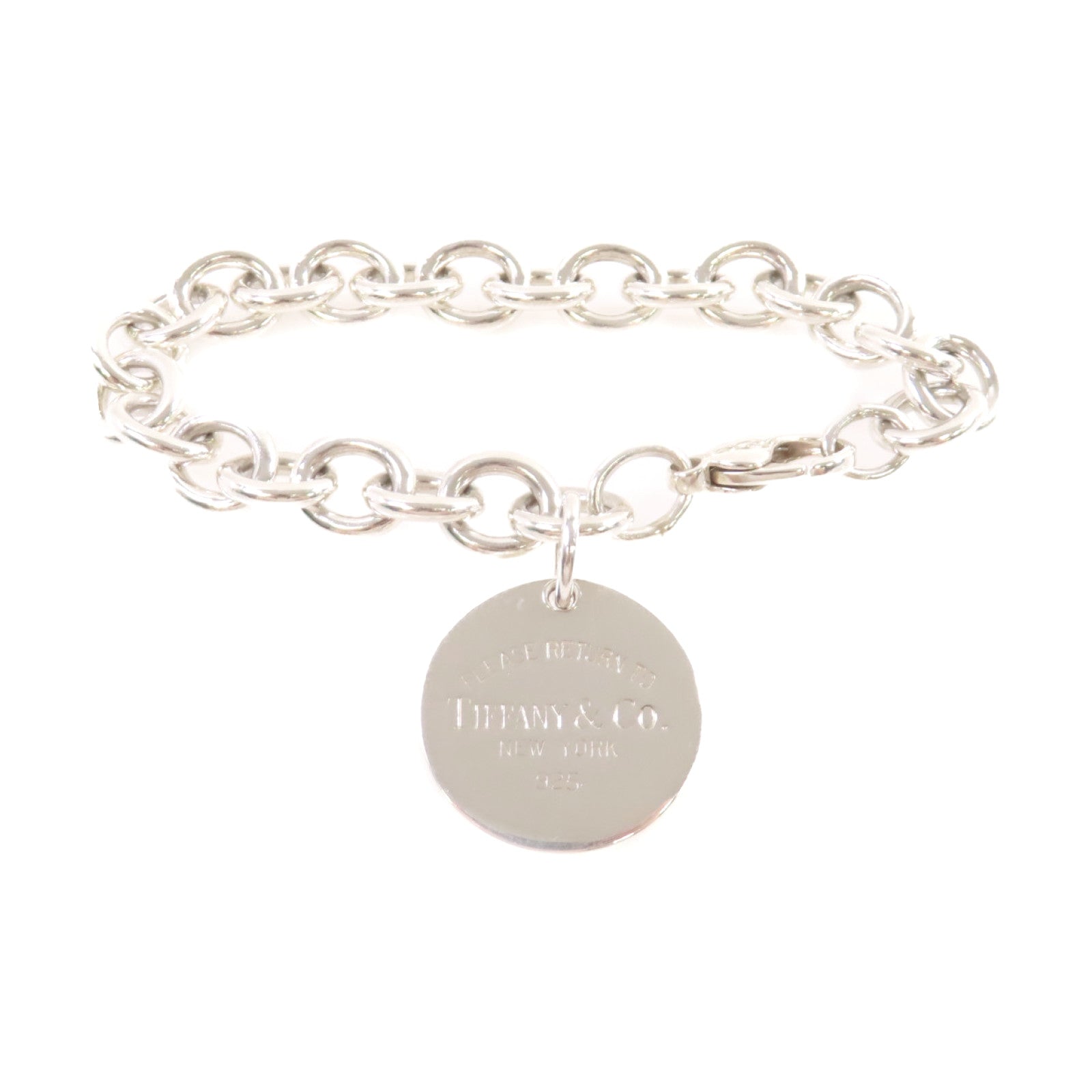 TIFFANY＆CO 925純銀Return to Tiffany Round Tag Bracelet手鏈