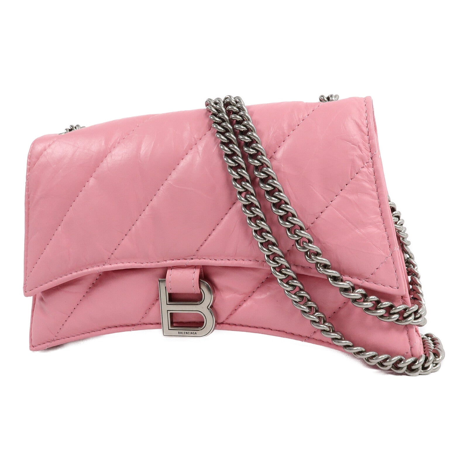 BALENCIAGA 牛皮皮革Crush Chain Quilted Bag鏈帶肩背袋