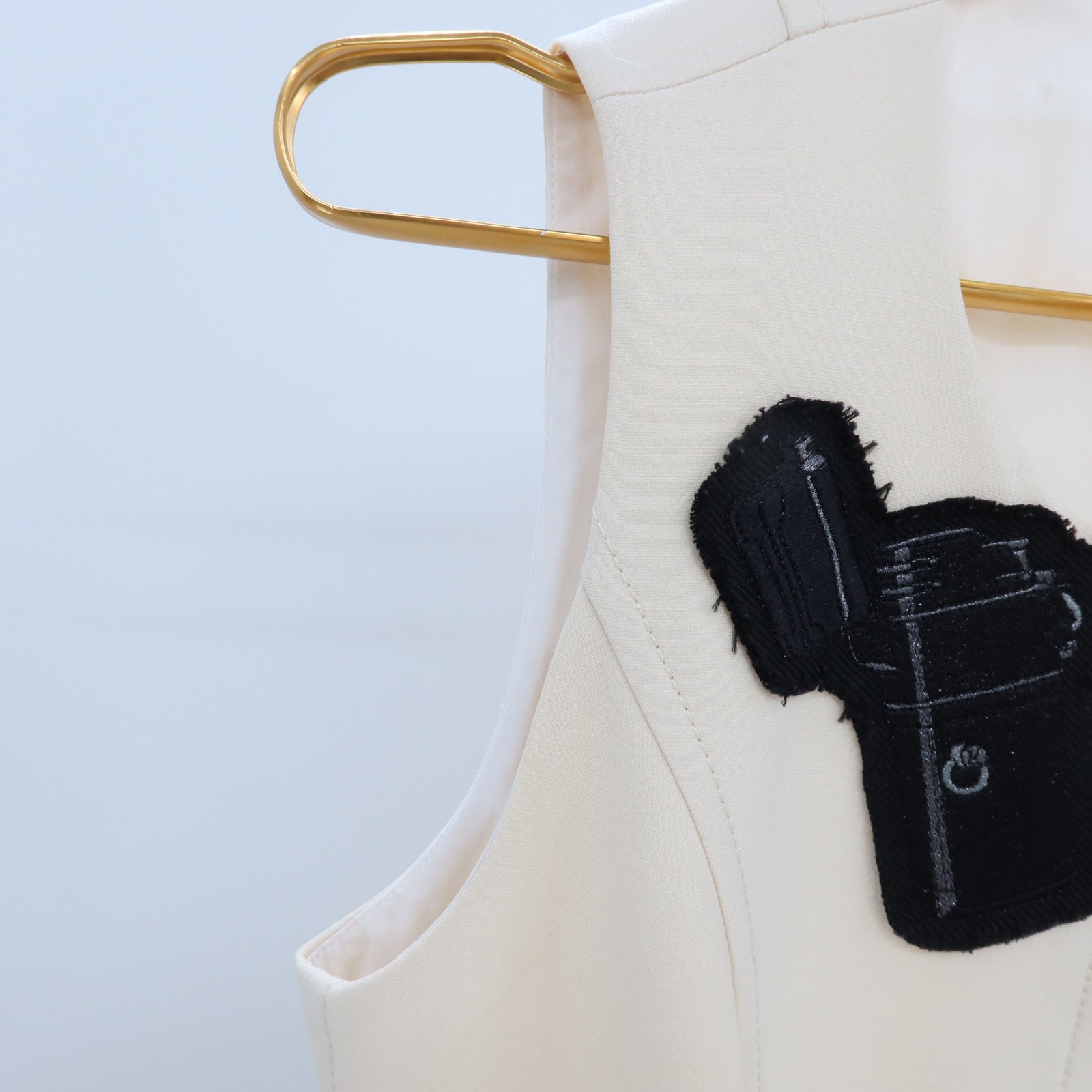 LOUIS VUITTON Wool/Silk Patchwork One Piece連身裙
