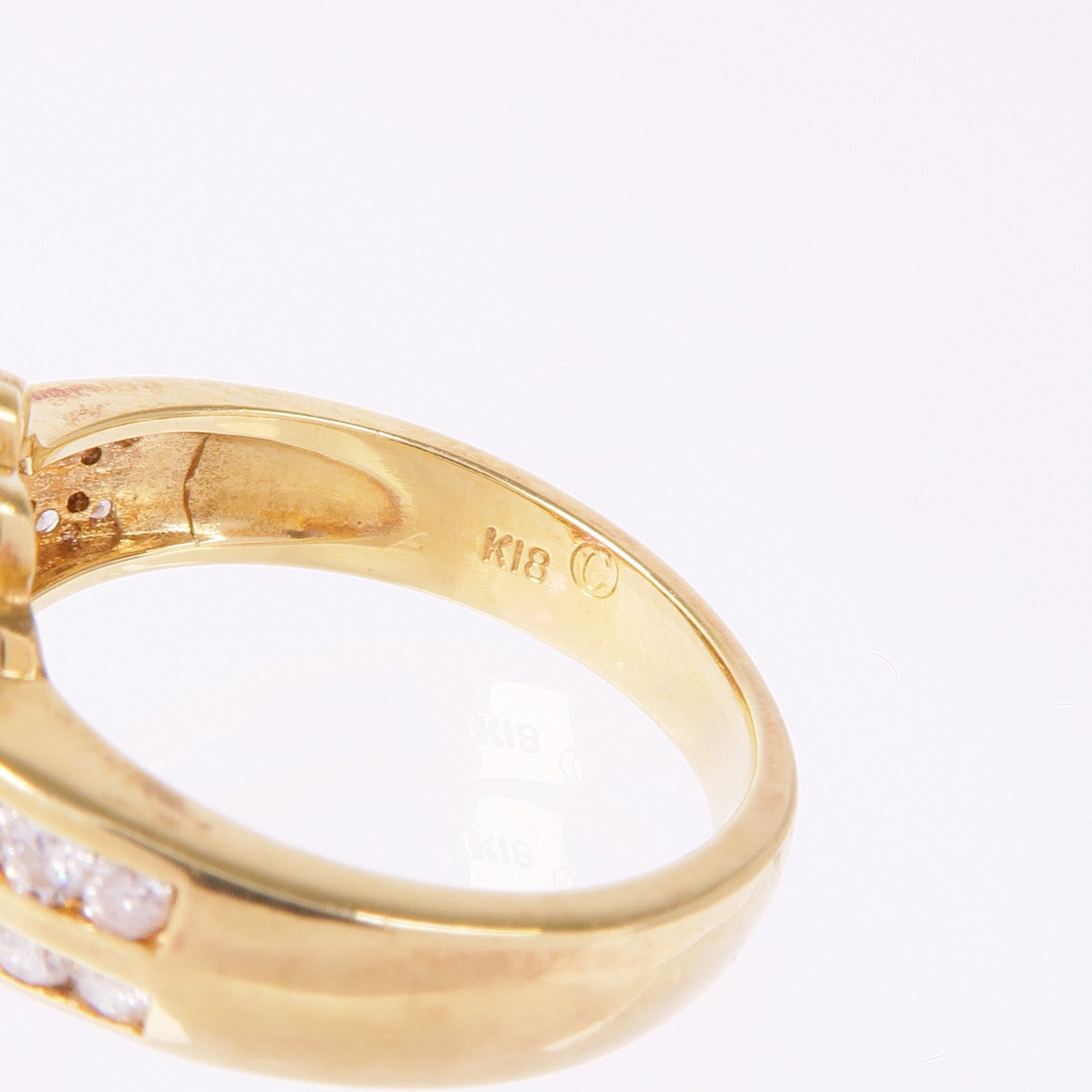 JEWELRY 18K黃金Ruby Diamond Ring紅寶石/鑽石戒指US#5.75