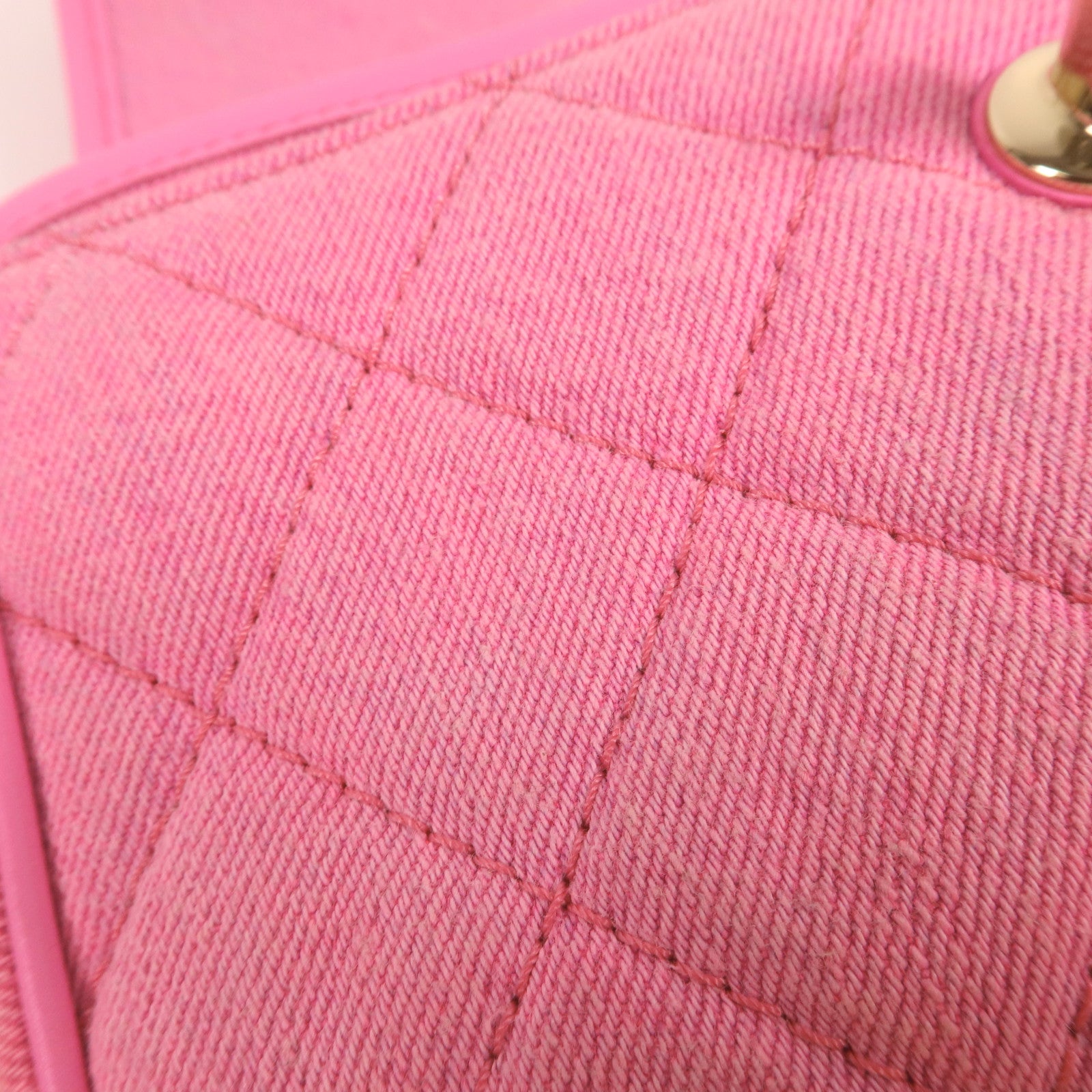 CHANEL 帆布Shoulder Bag金扣鏈帶肩背袋