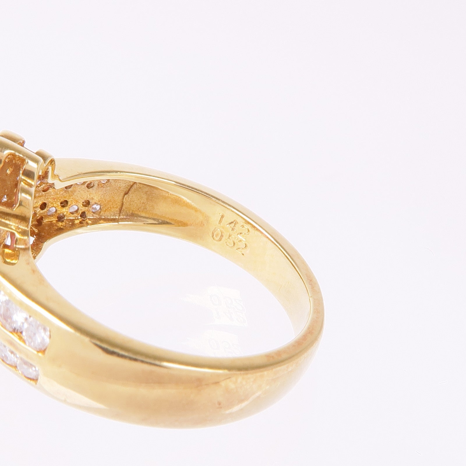 JEWELRY 18K黃金Ruby Diamond Ring紅寶石/鑽石戒指US#5.75