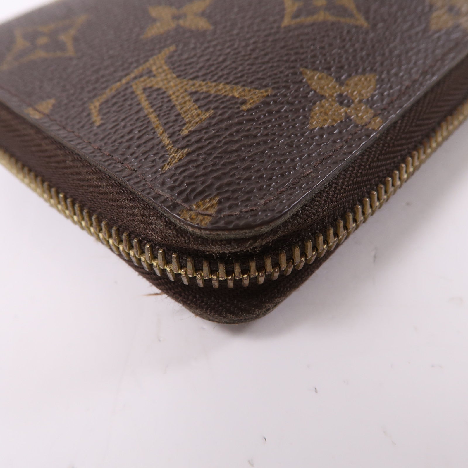 LOUIS VUITTON MonogramZipper Long Wallet金扣拉鍊長錢包啡色