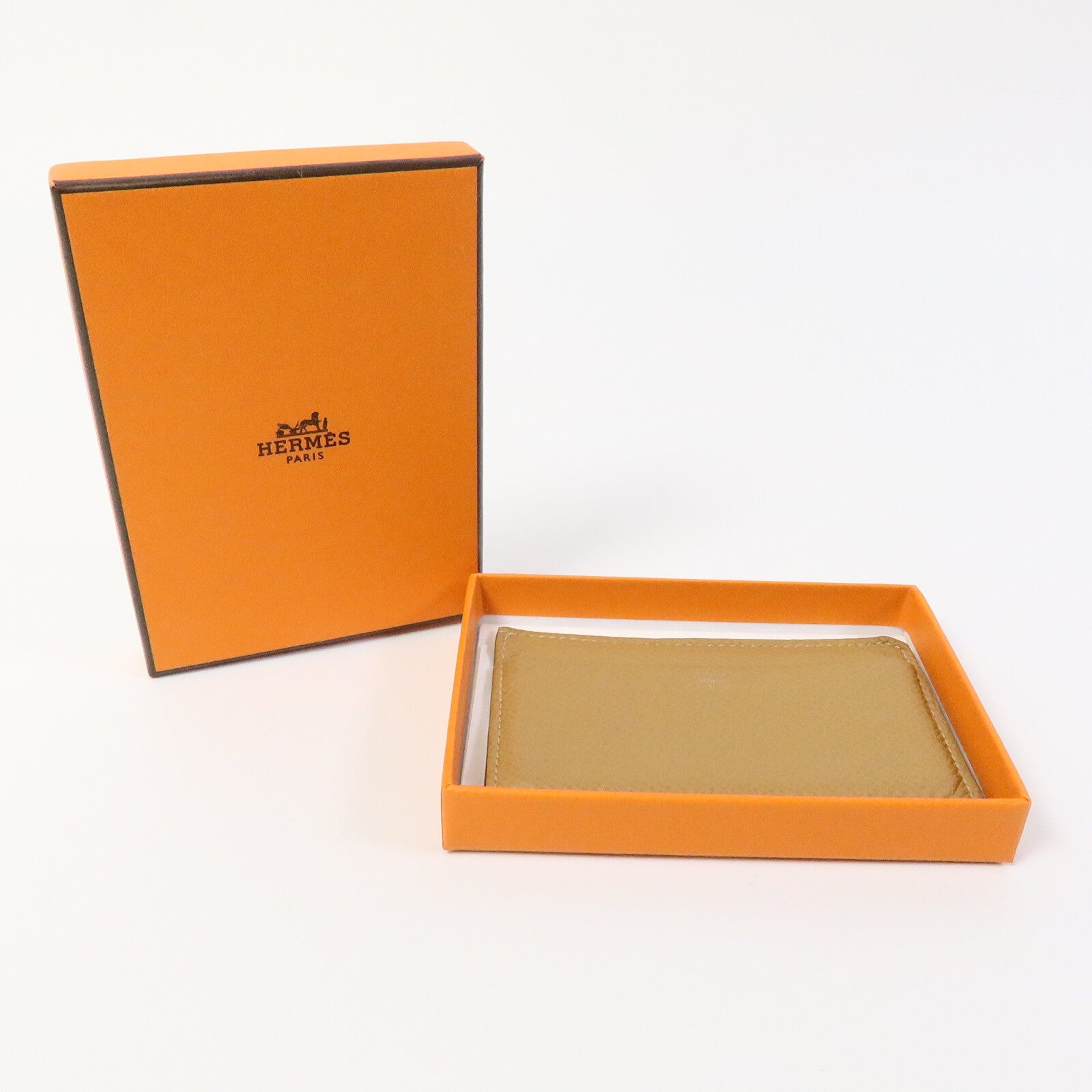 HERMES Epsom皮革City 4CC Card Holder卡片套Biscuit