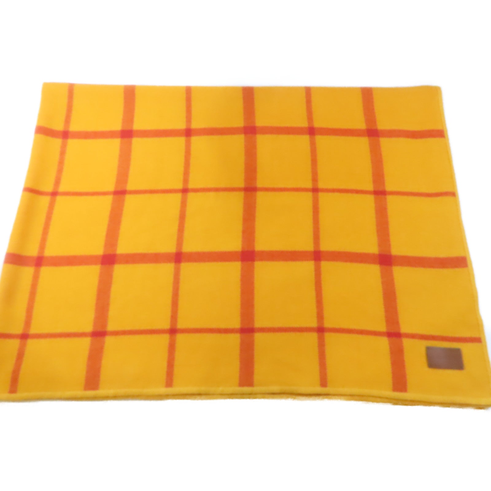 HERMES 羊絨Blanket毯子橙色/紅色