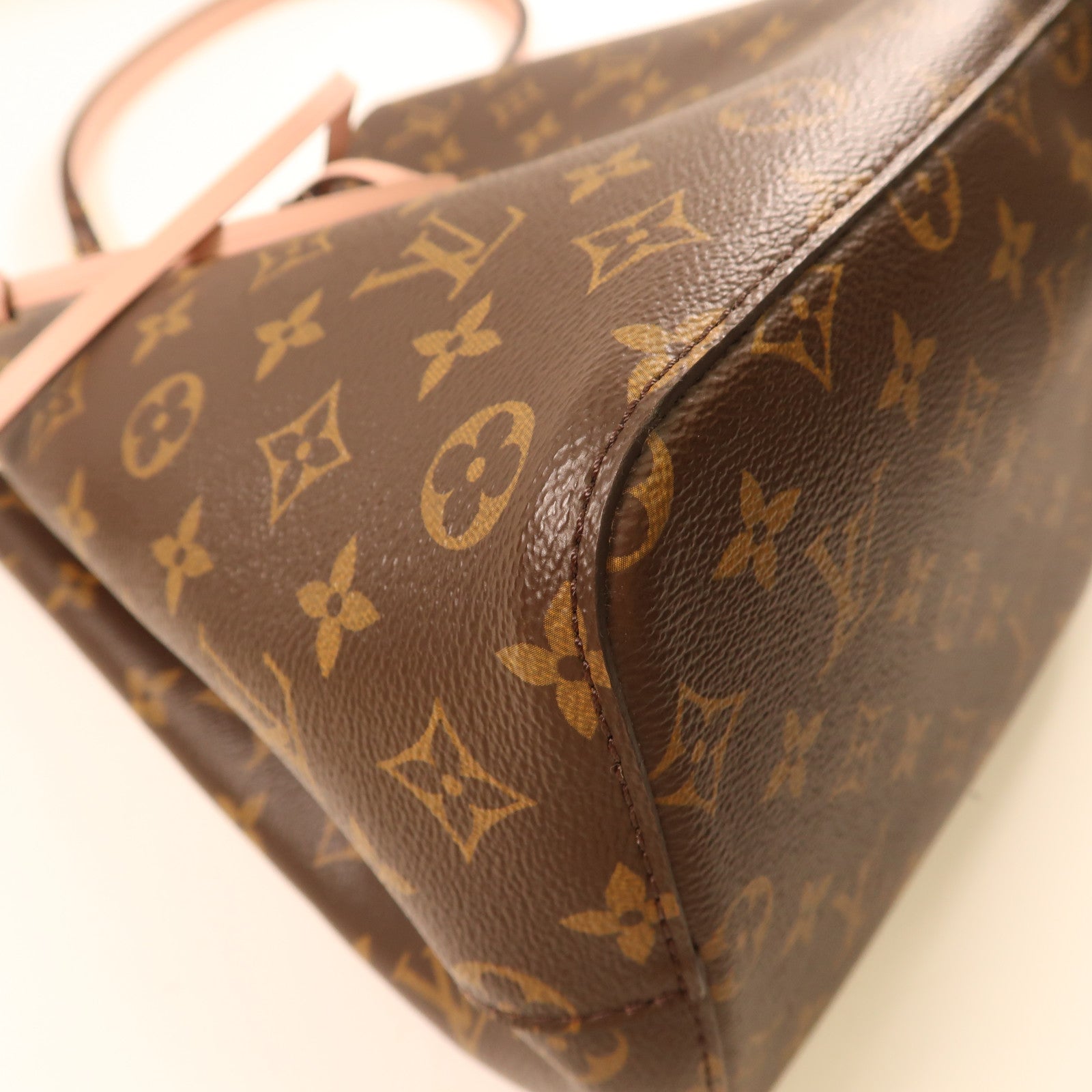 LOUIS VUITTON Monogram Neo Noe金扣手挽肩背兩用袋啡色/粉紅色