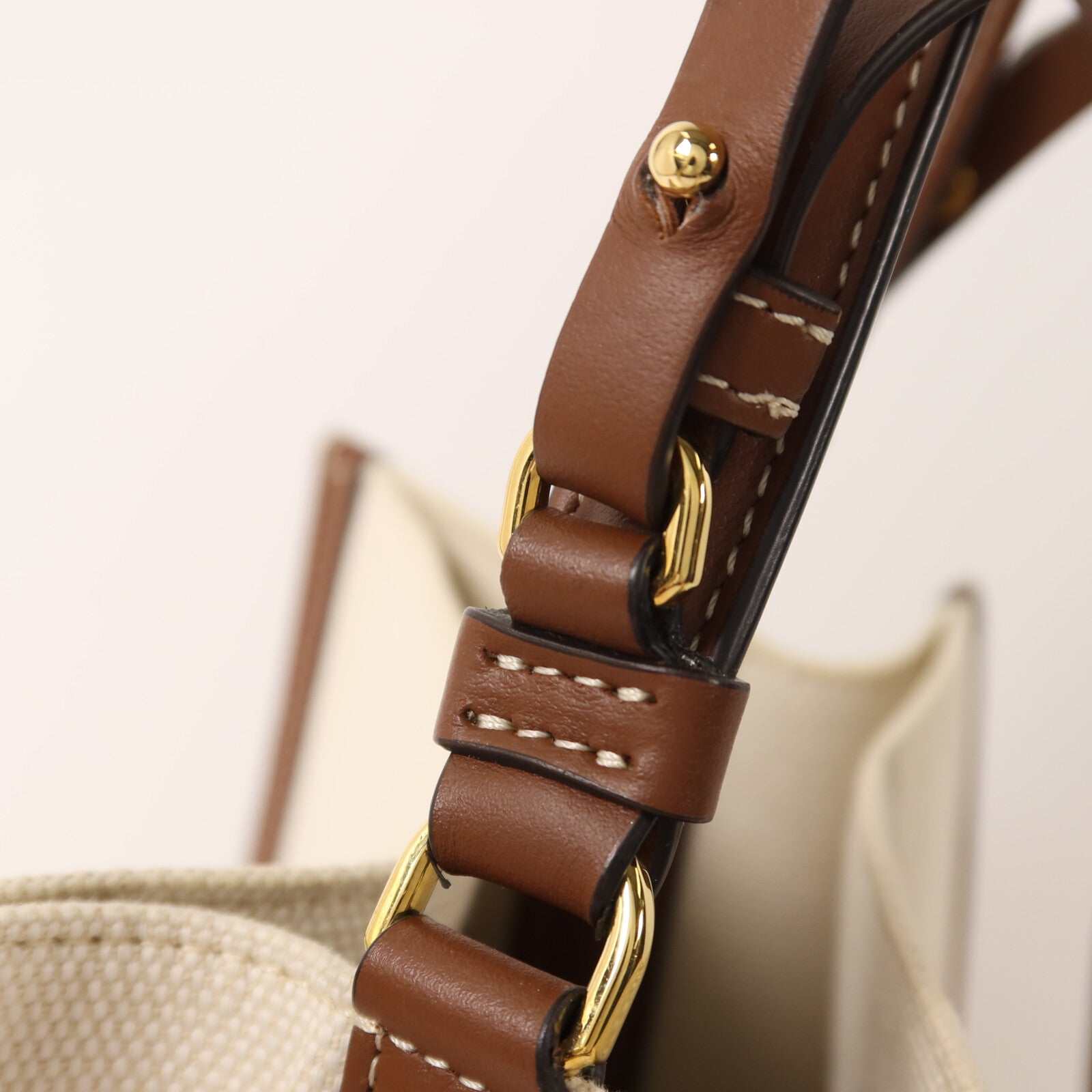 BURBERRY 帆布Small Peggy Bucket Bag手挽肩背兩用袋