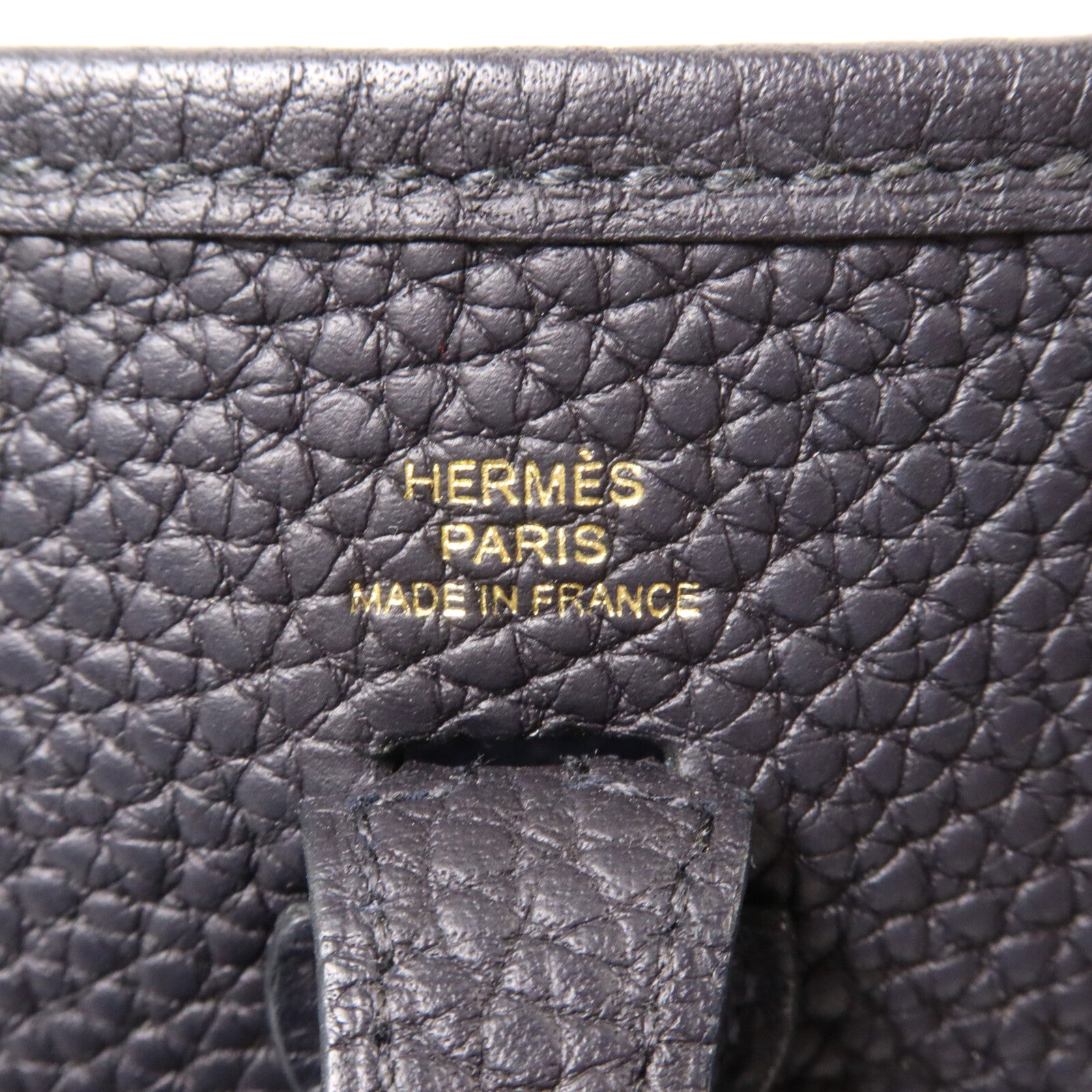 HERMES Clemence皮革Evelyne TPM肩背袋Bleu Nuit