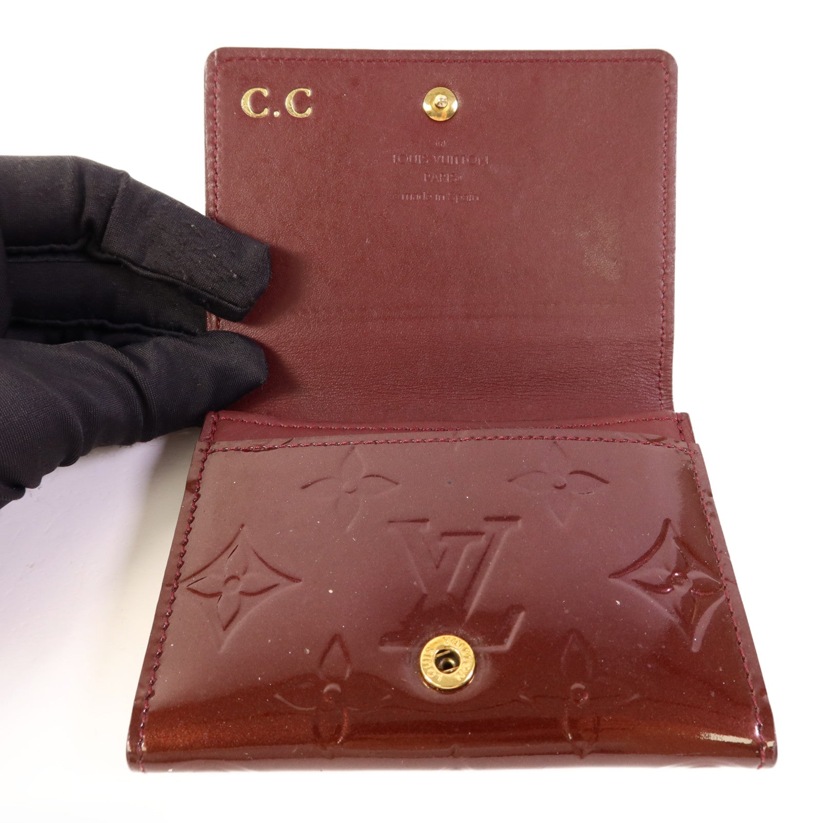 LOUIS VUITTON Vernis Card Case金扣卡片套