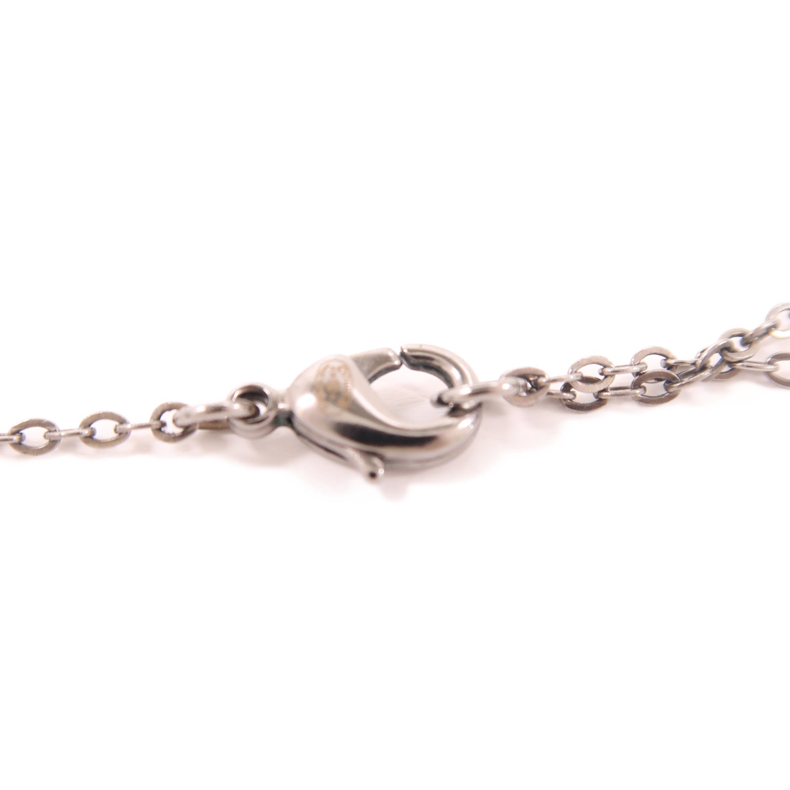 CHANEL CC Necklace Metal Black