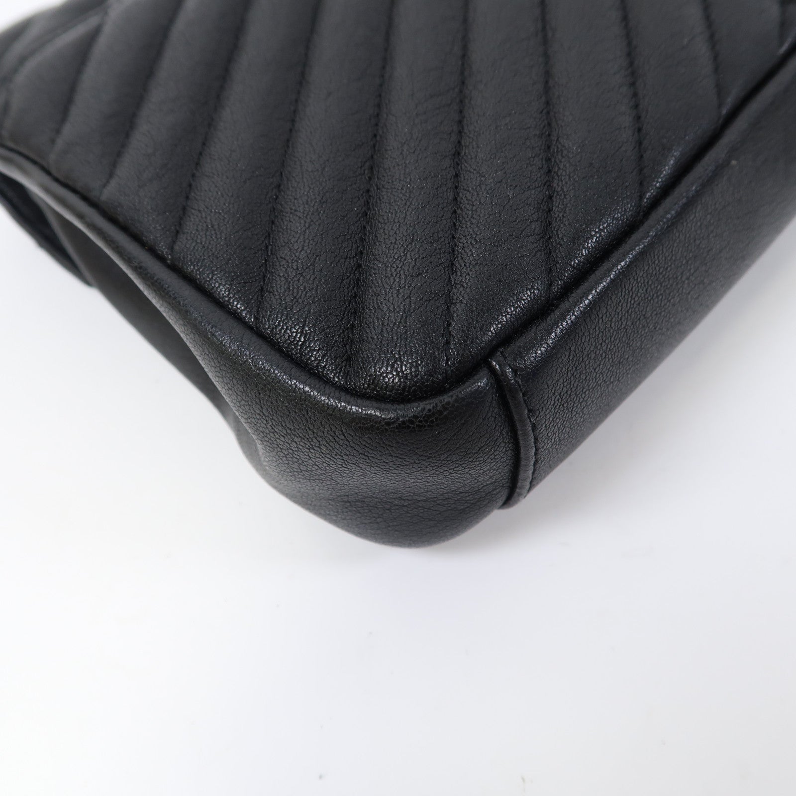 SAINT LAURENT 【激減優惠】斜紋牛皮皮革College Medium銀扣手挽肩背兩用袋黑色