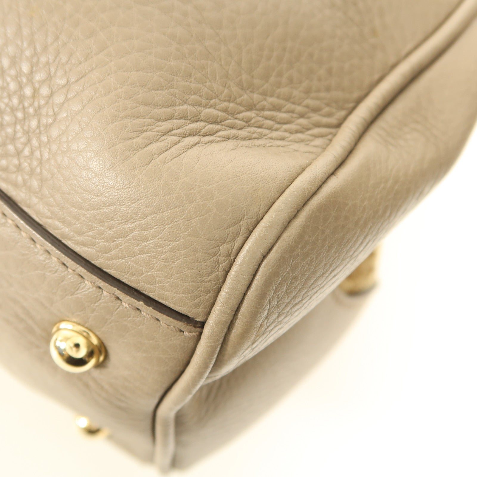 GUCCI 帆布Diana Bamboo Handle金扣手挽袋