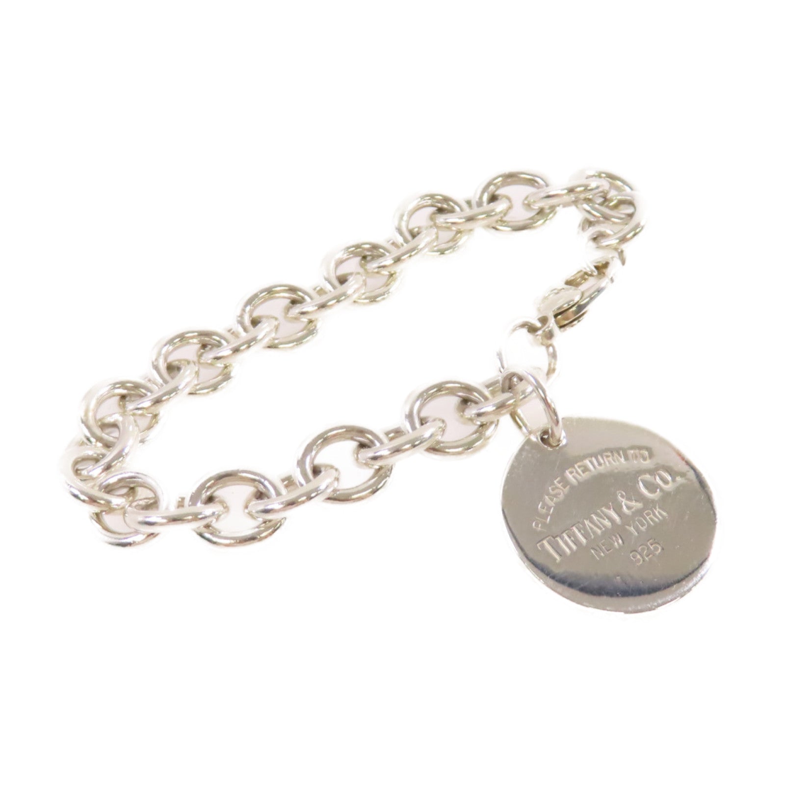 TIFFANY＆CO 925純銀Return to Tiffany Round Tag Bracelet手鏈