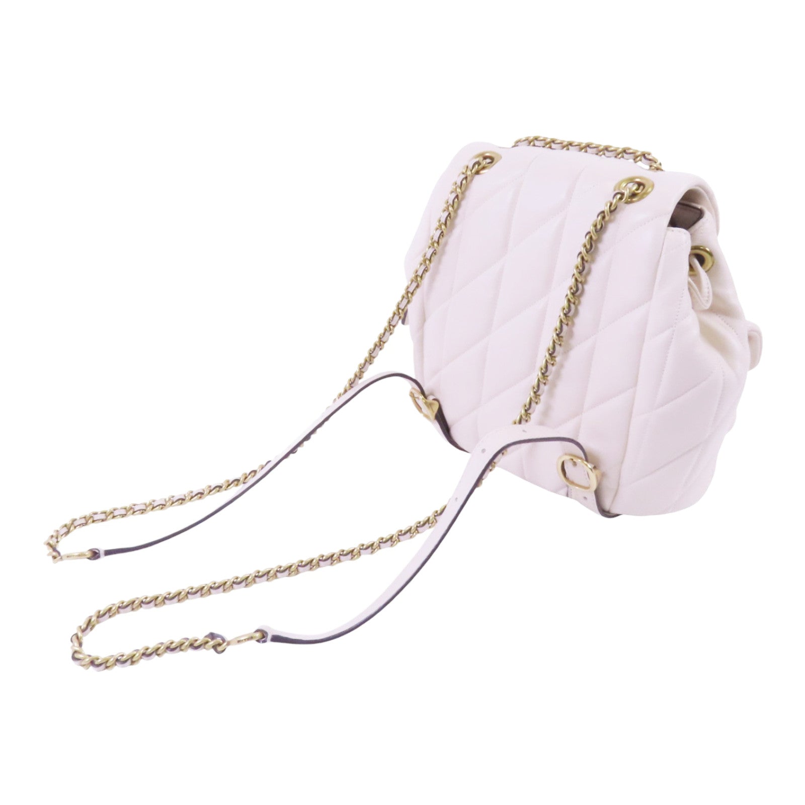 COACH 牛皮皮革Rucksack金扣背包
