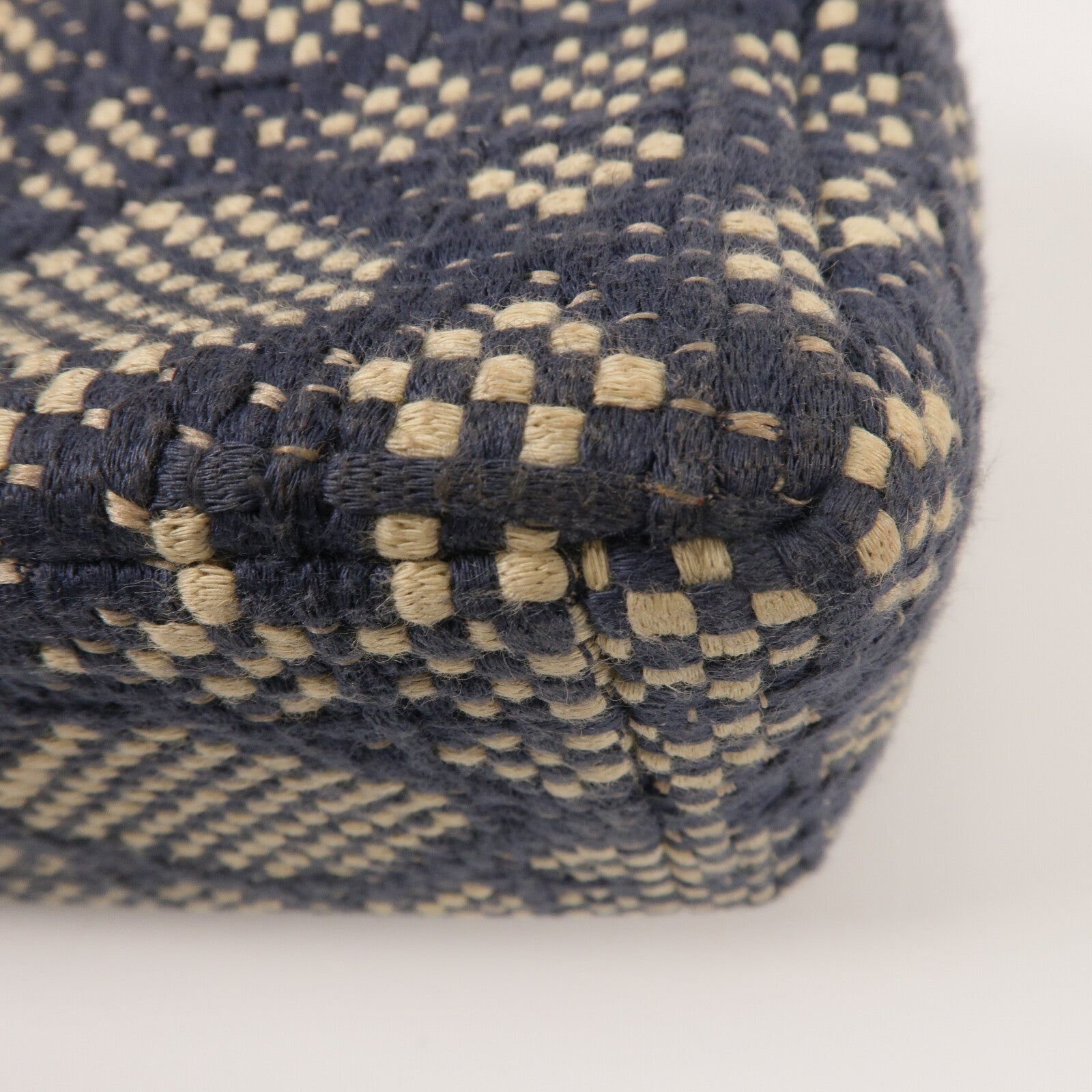 Dior Tweed/牛皮皮革Caro Medium鏈帶肩背袋