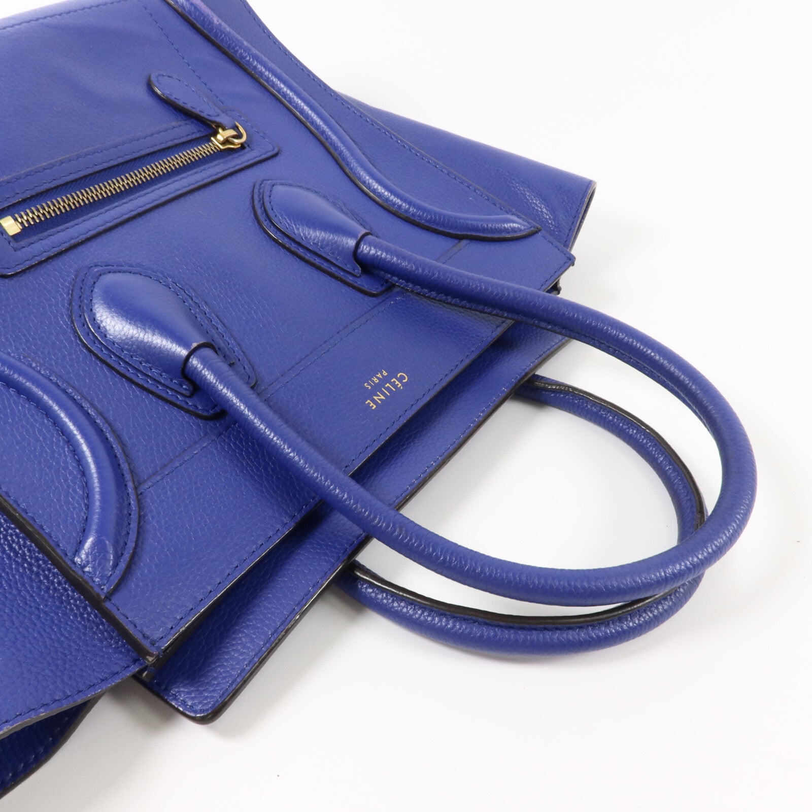 CELINE 牛皮皮革Micro Luggage手挽袋