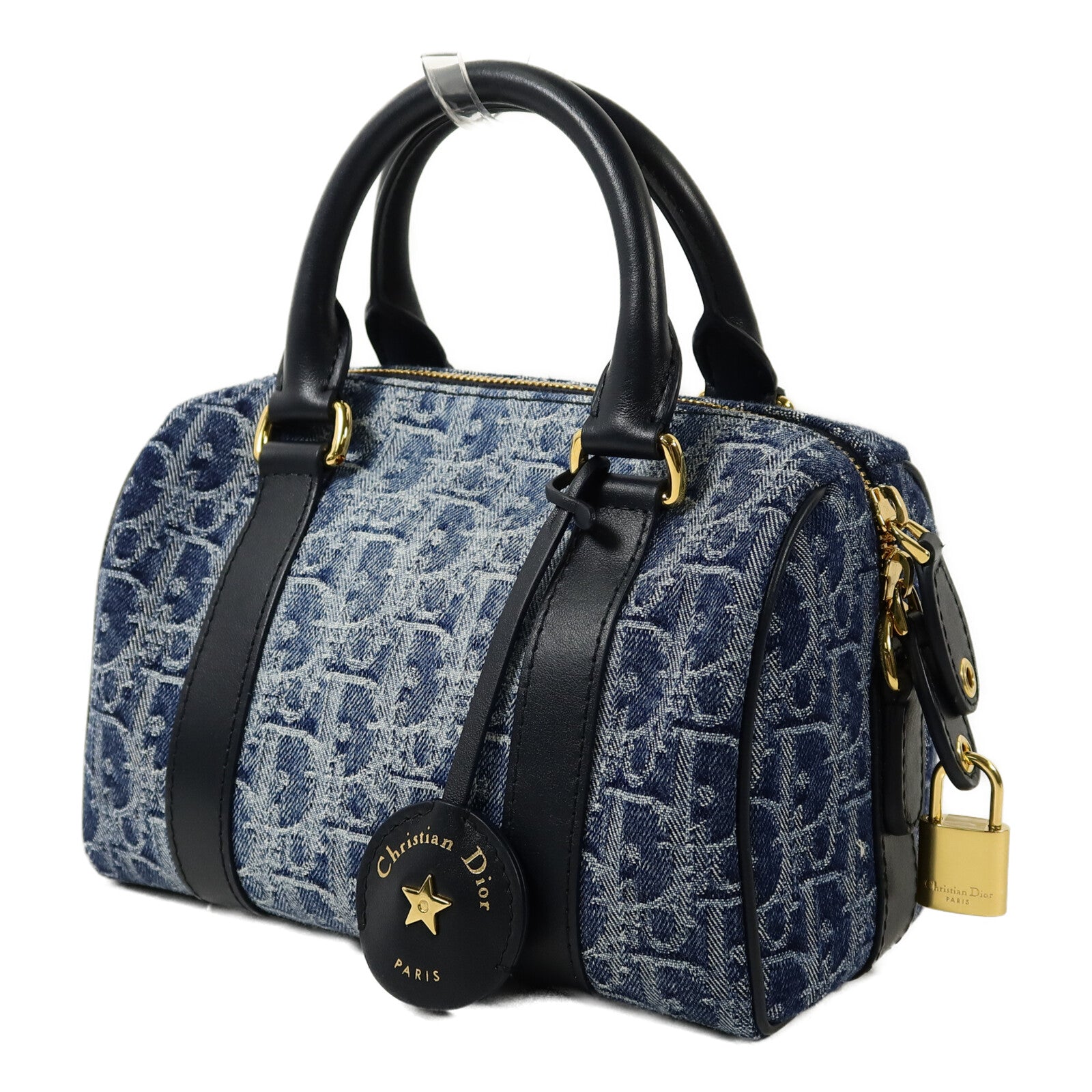 Dior 牛仔布Boston Bag手挽肩背兩用袋