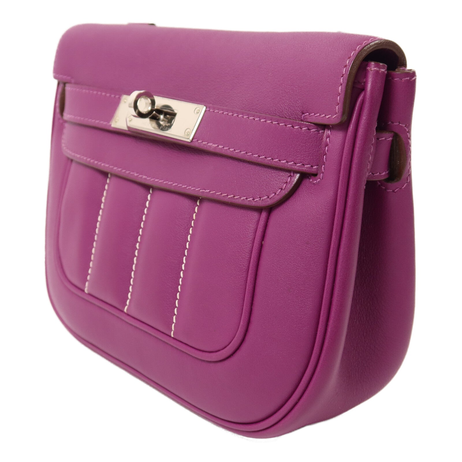 HERMES Swift皮革Berline Mini肩背袋Anemone
