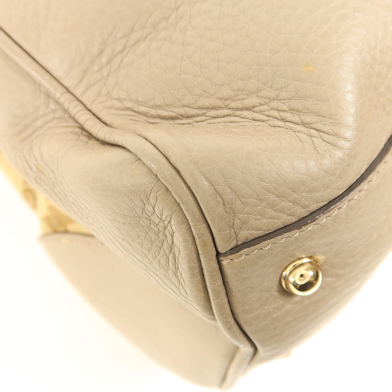 GUCCI 帆布Diana Bamboo Handle金扣手挽袋