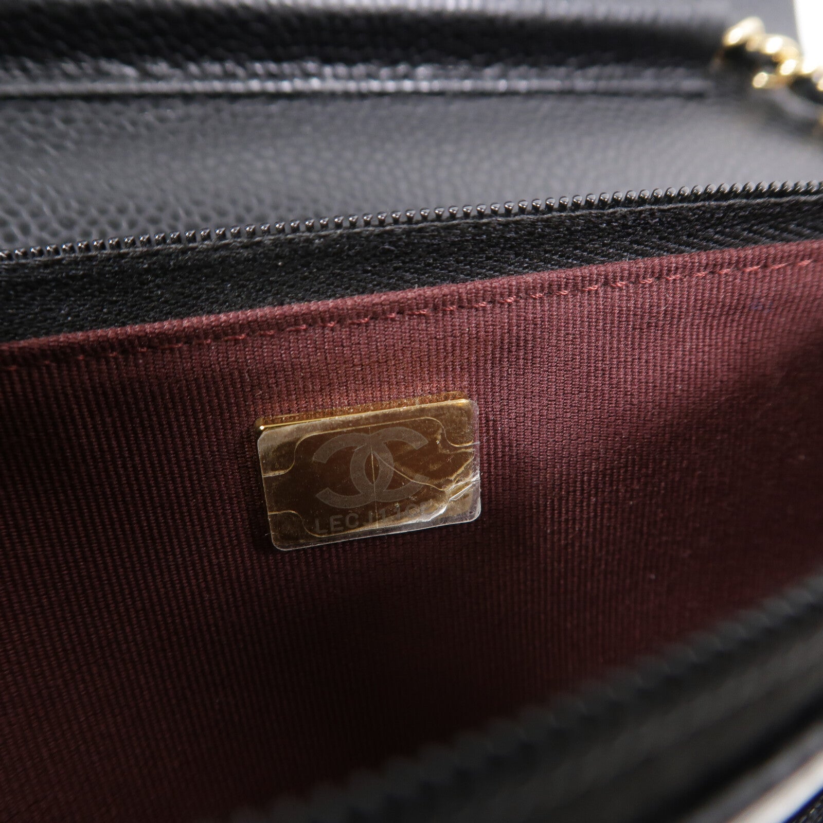 CHANEL 牛皮皮革WOC Wallet On Chain鏈帶肩背袋