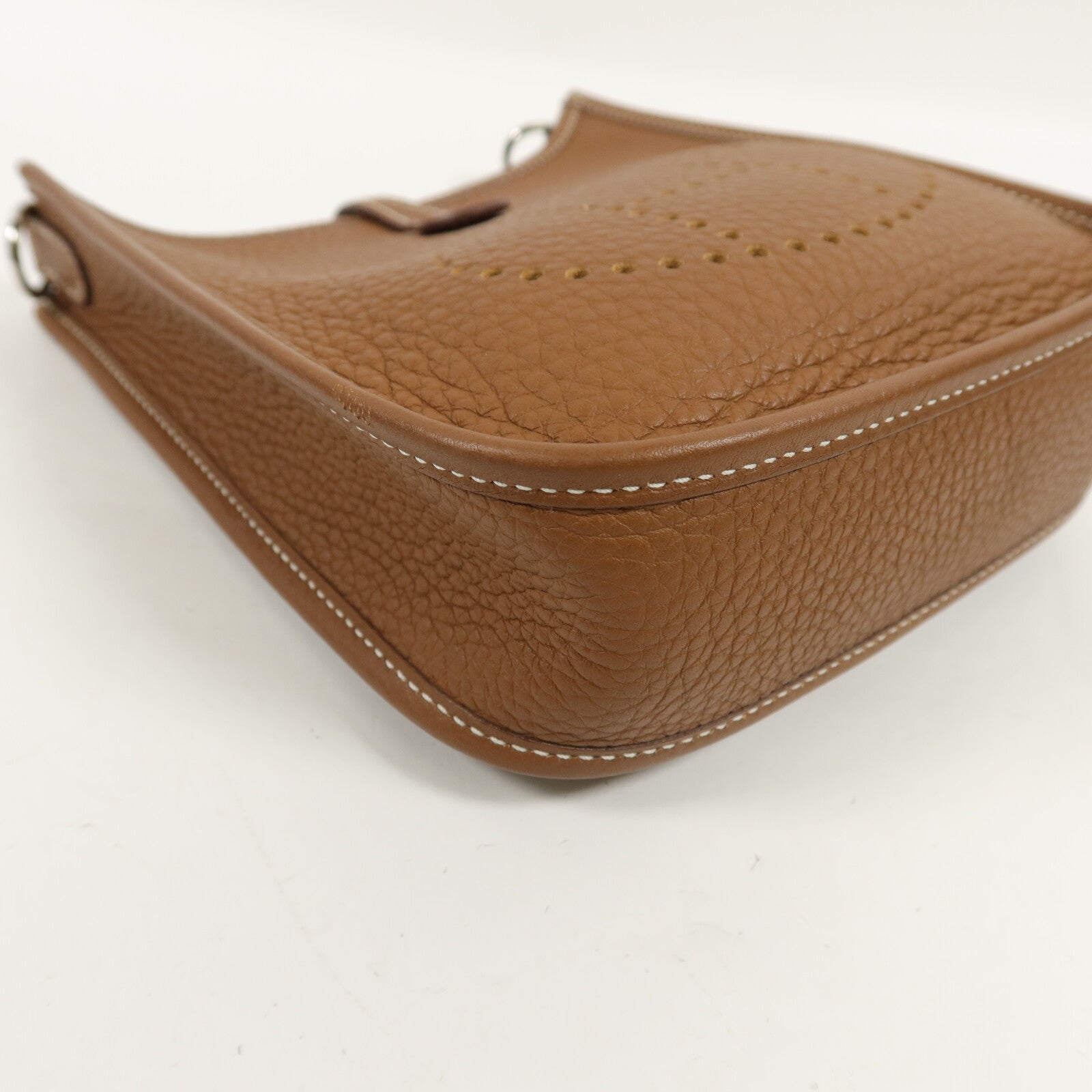 HERMES Clemence皮革Evelyne TPM肩背袋Gold