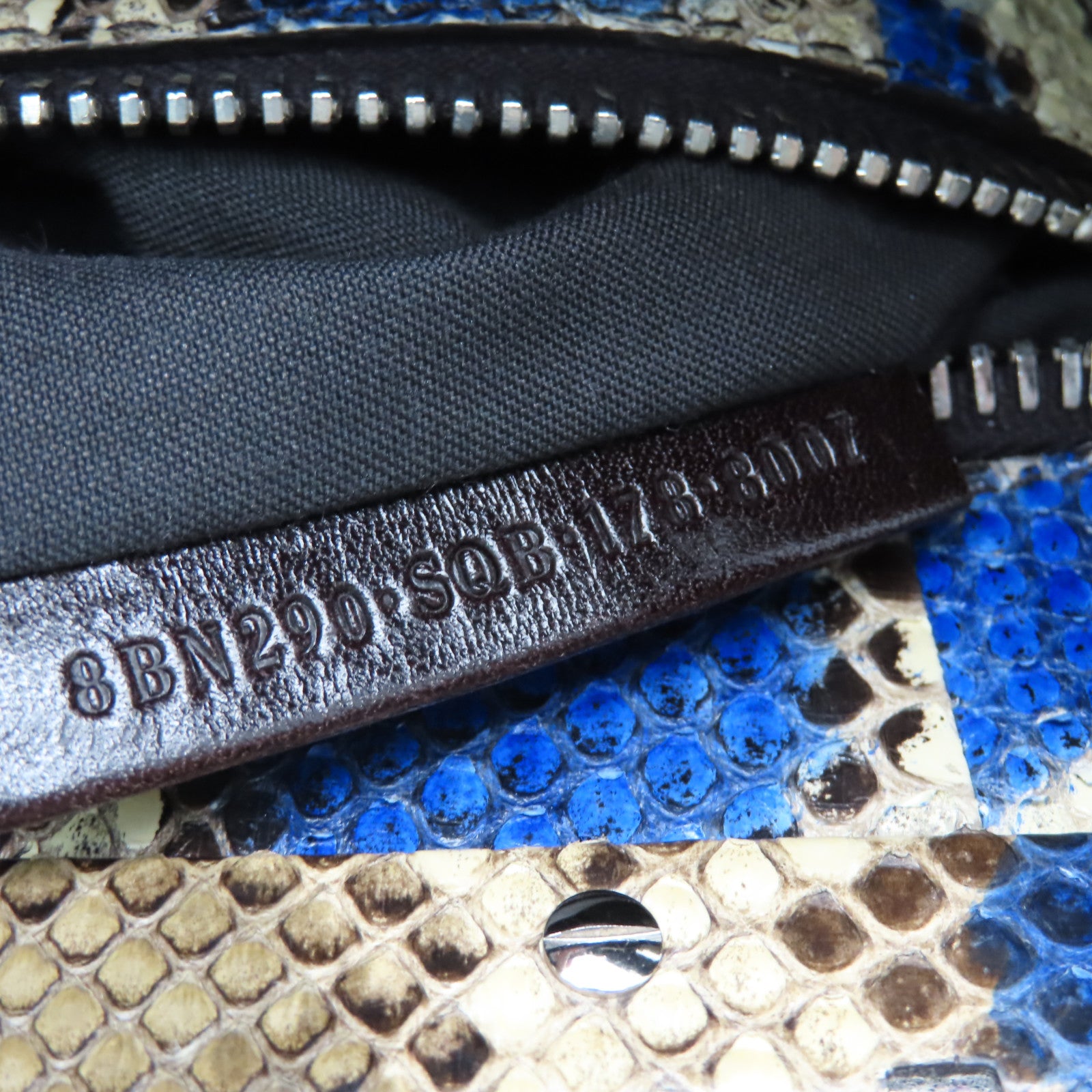 FENDI 【激減優惠】蛇皮皮革/牛皮皮革PeekBoo銀扣手挽肩背兩用袋