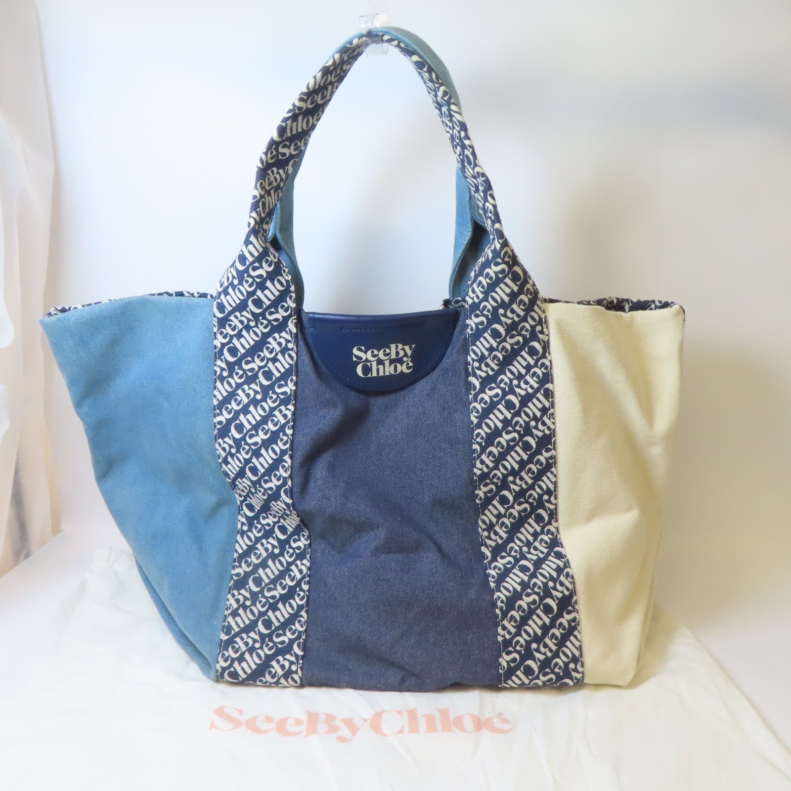 SEE BY CHLOE 【激減優惠】帆布Tote Bag手挽袋藍色