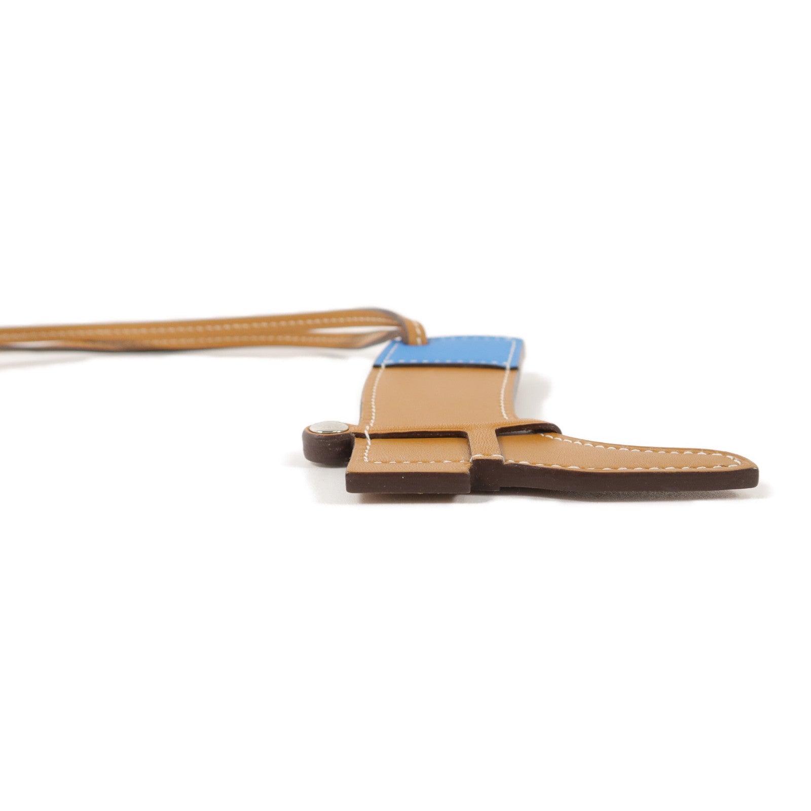 HERMES Swift皮革Paddock Boot Charm掛飾Gold/Mykonos