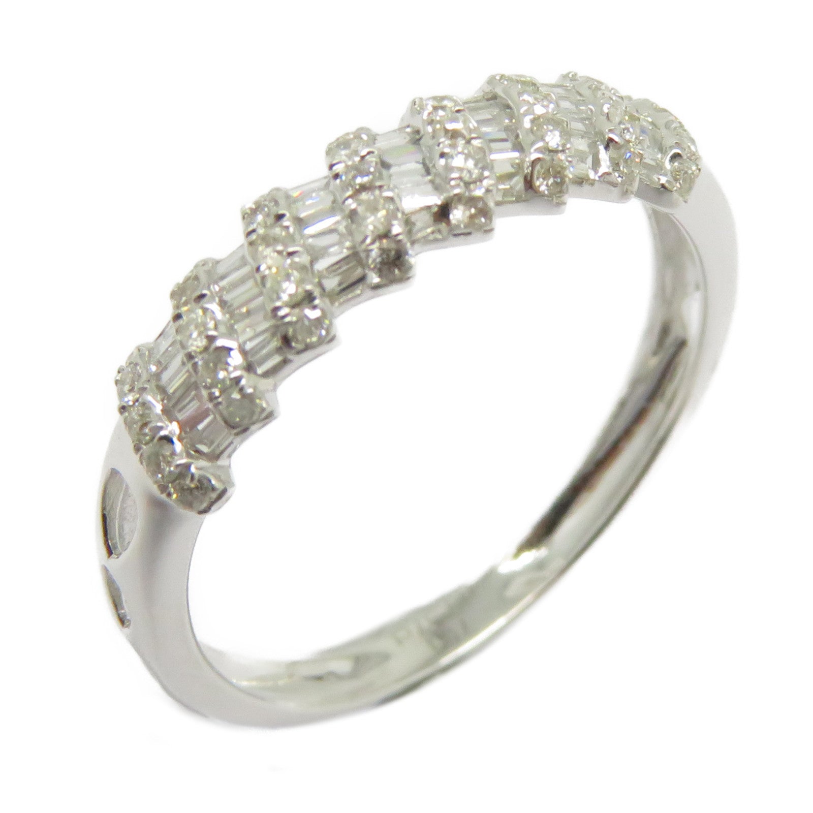 JEWELRY 【激減優惠】18K白金Diamond Ring 0.185ct/0.195鑽石戒指US#6.75銀色