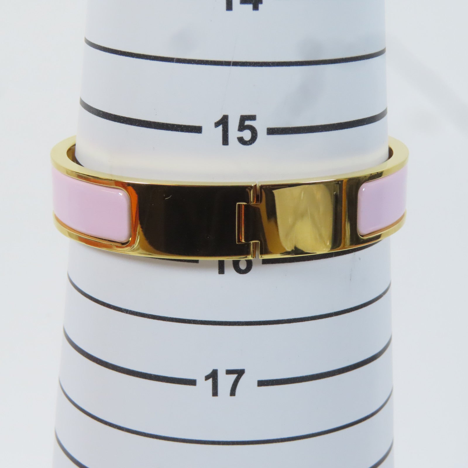 HERMES 金屬Clic H Bracelet手鐲粉紅色