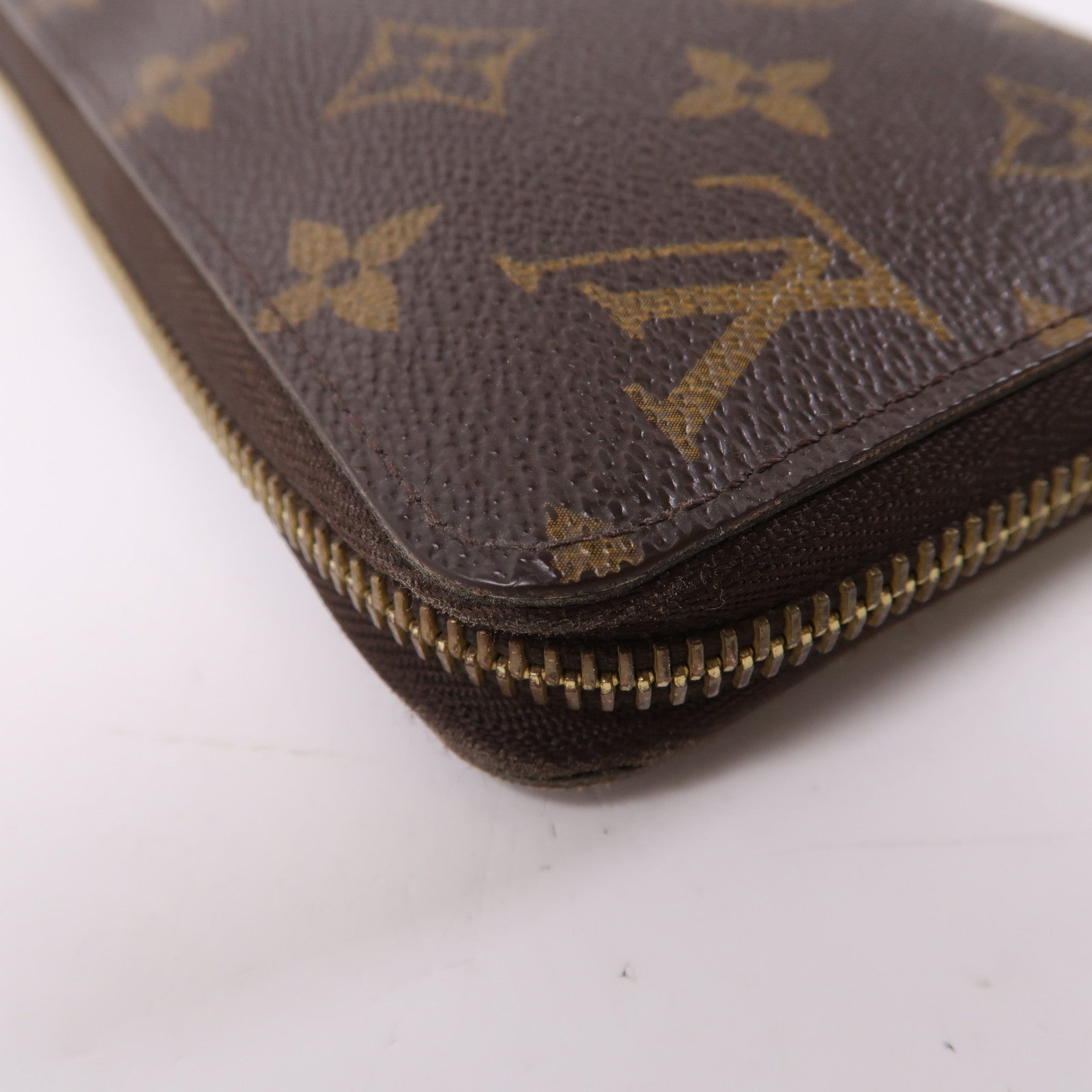LOUIS VUITTON MonogramZipper Long Wallet金扣拉鍊長錢包啡色