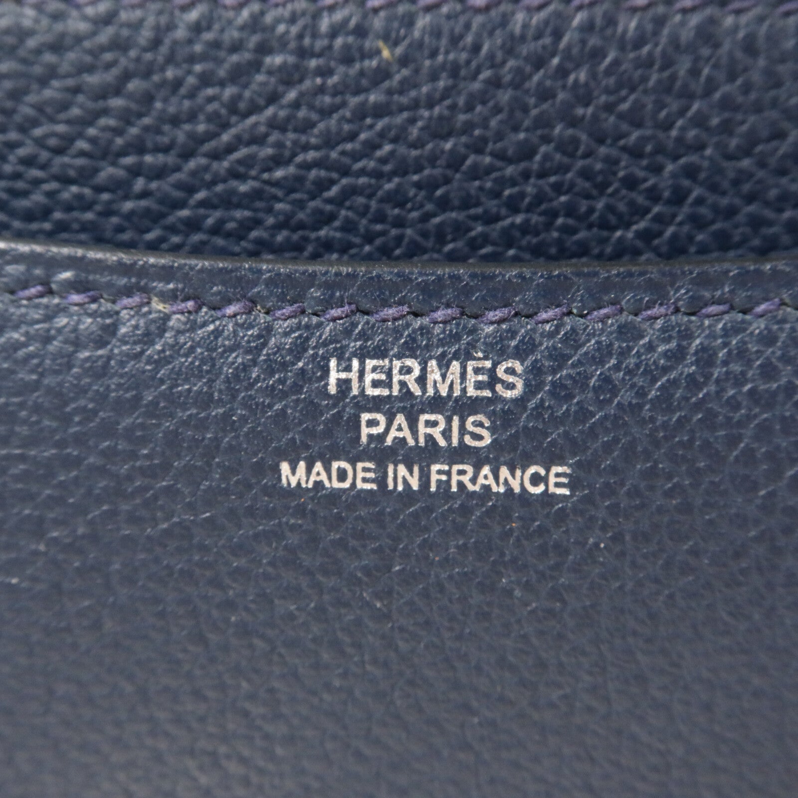 HERMES Evercolor皮革Constance Mini肩背袋Bleu Agate