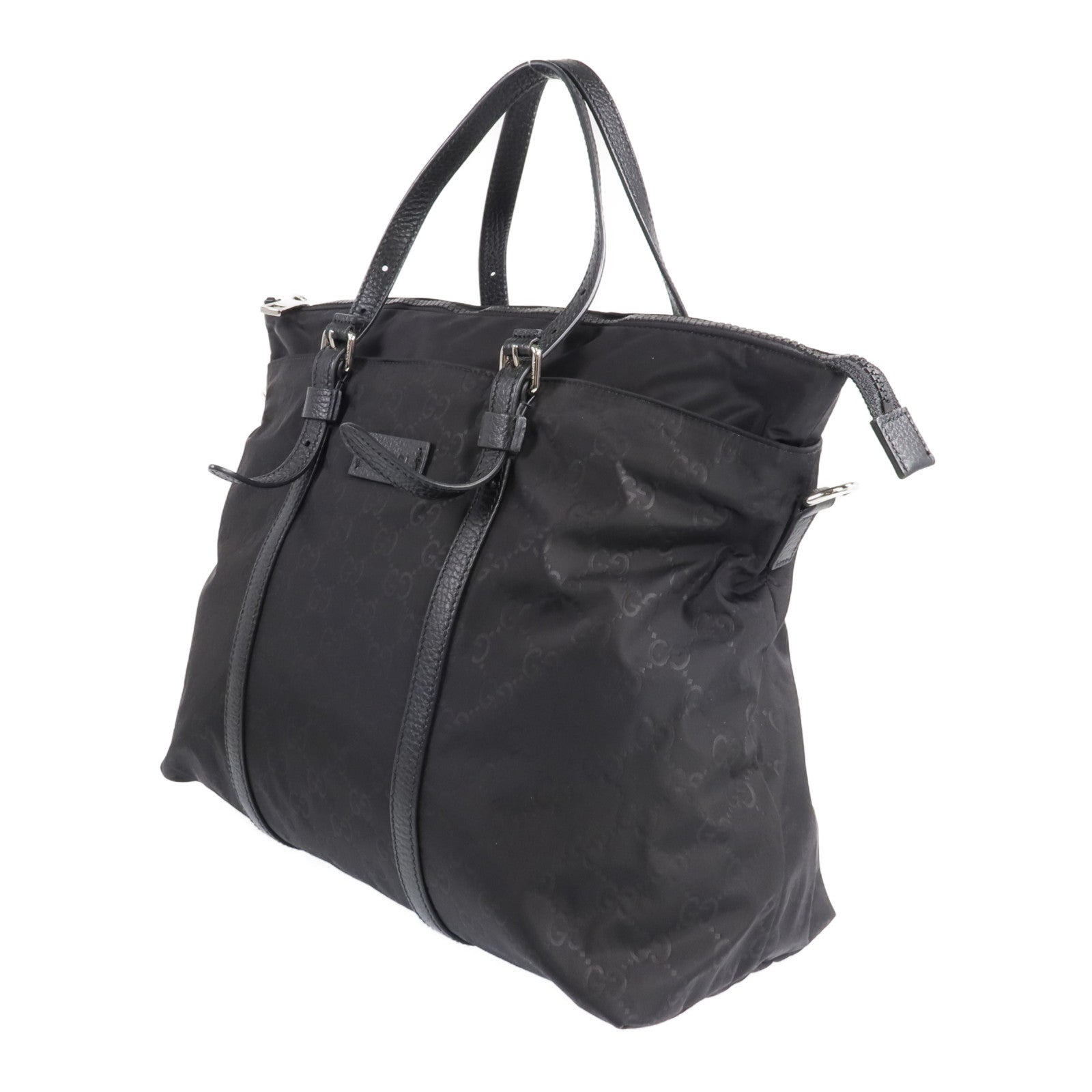 GUCCI 尼龍2 Way Shoulder銀扣手挽肩背兩用袋