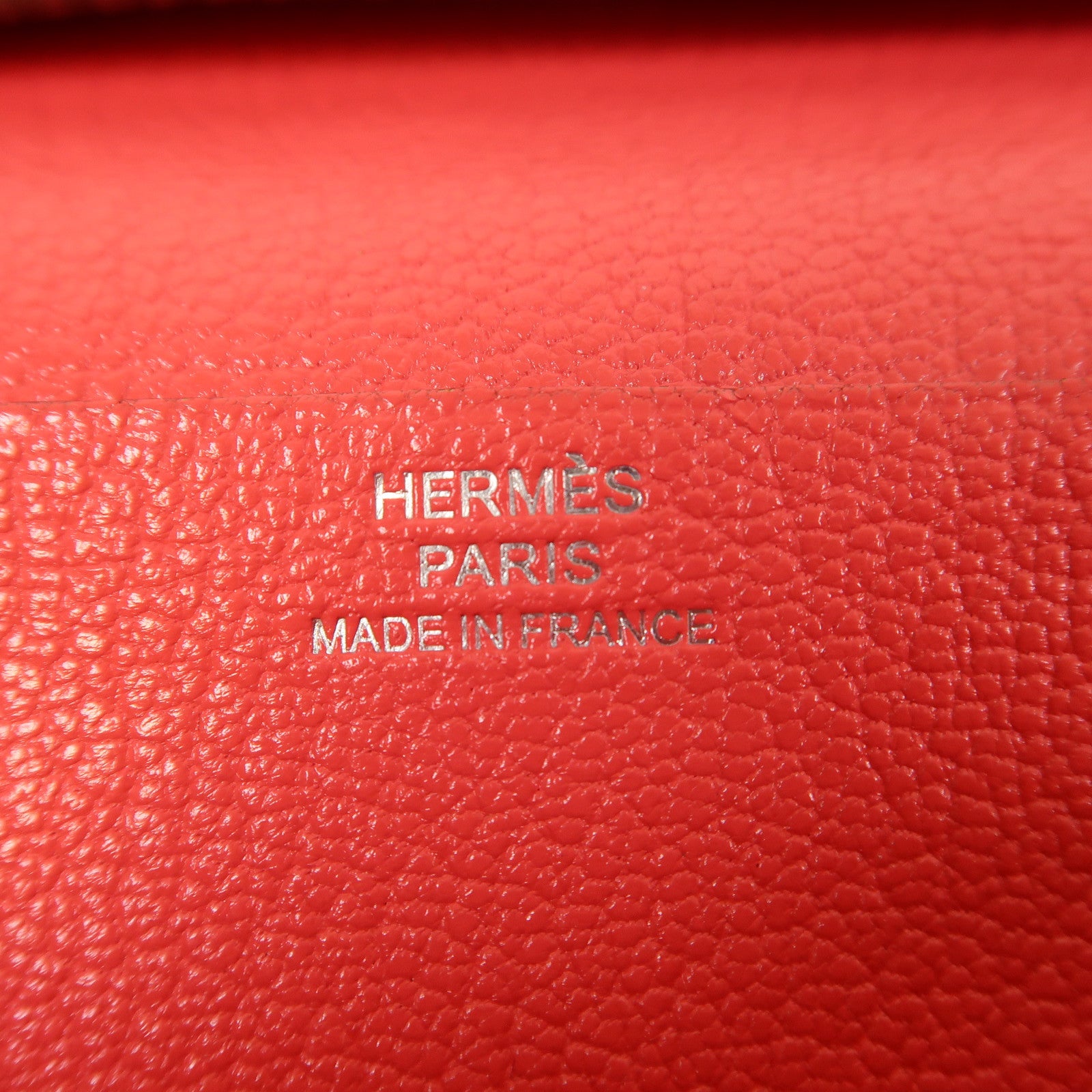 HERMES 【激減優惠】Chevre皮革Bearn Wallet銀扣長錢包粉紅色