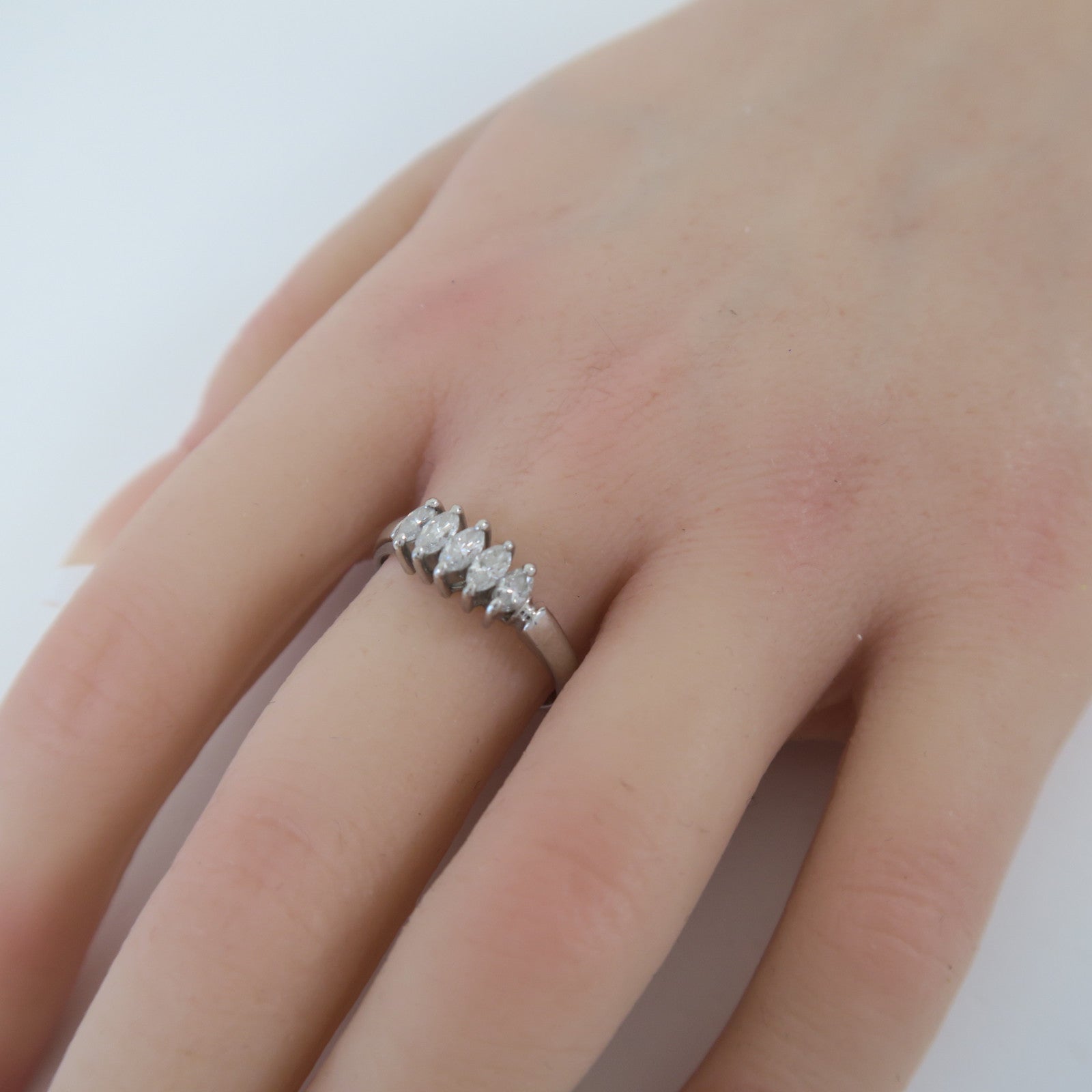 JEWELRY **【激減優惠】PT900鉑金Ring0.56ct鑽石戒指US#8.25銀色