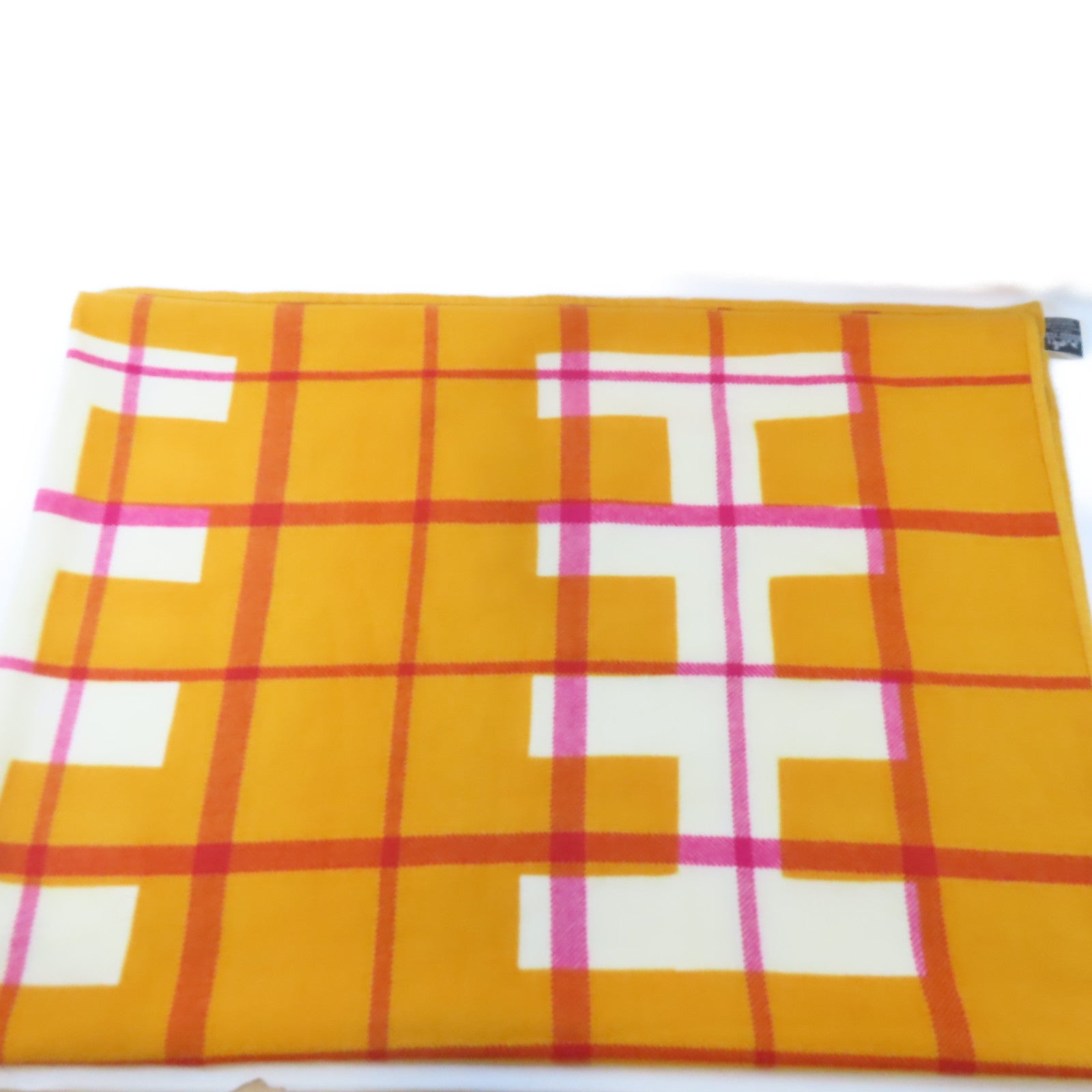 HERMES 羊絨Blanket毯子橙色/紅色