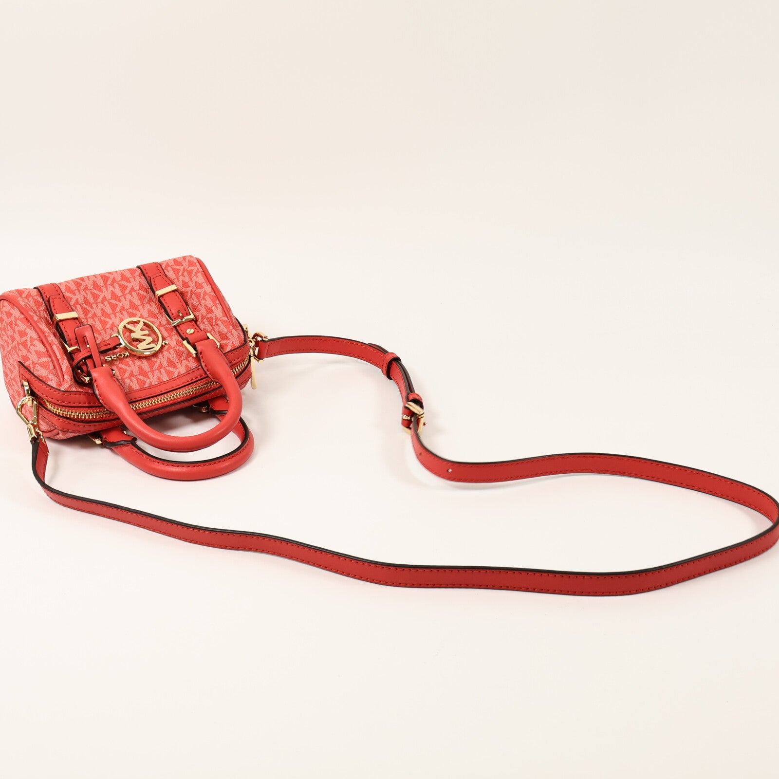 Michael Kors 塗層帆布Boston Bag手挽肩背兩用袋