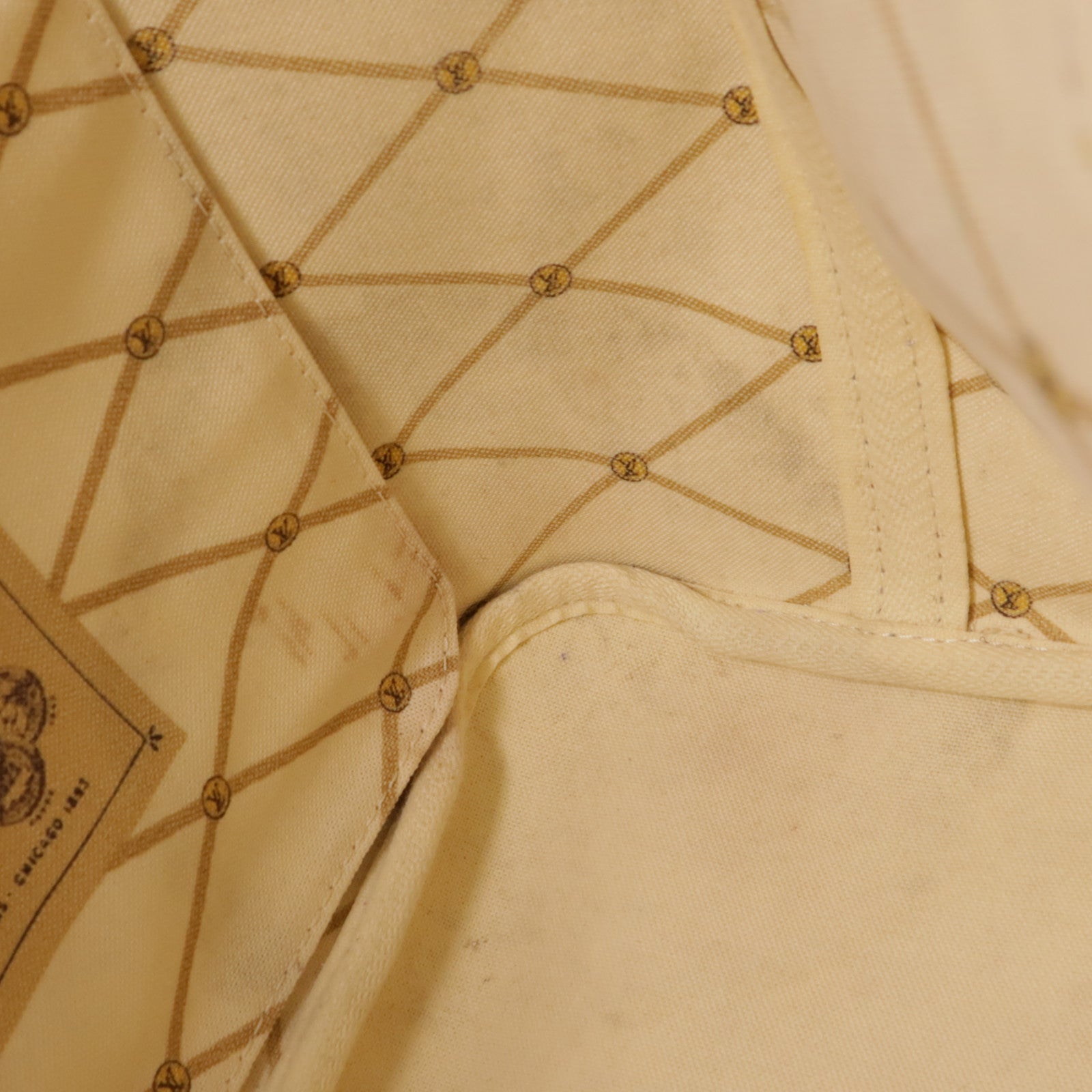 LOUIS VUITTON Damier Azur Neverfull MM金扣肩背袋