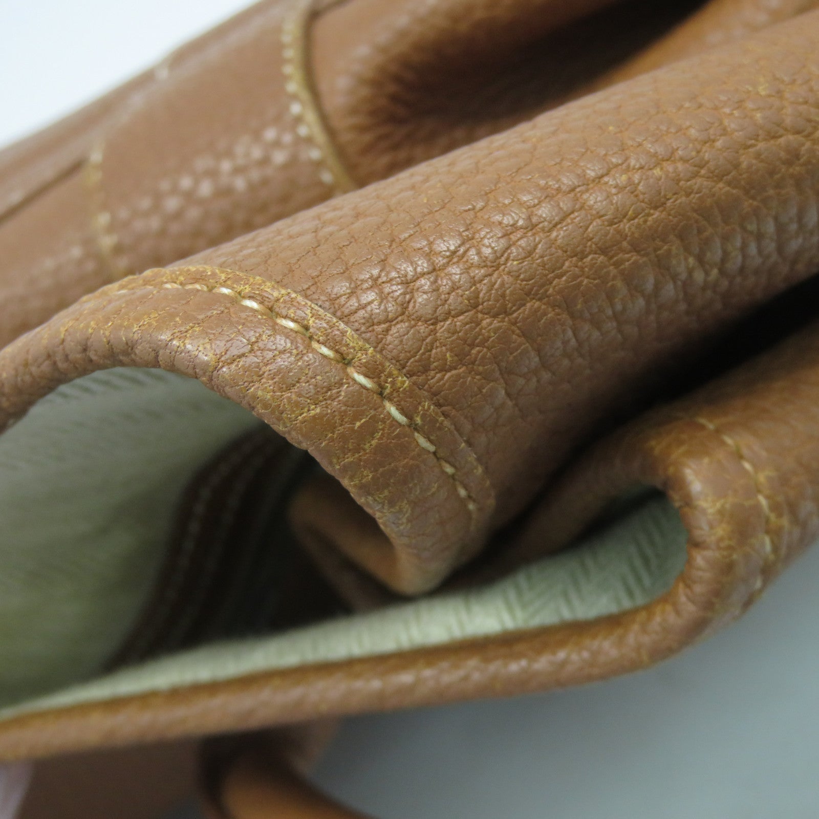 HERMES **【激減優惠】Clemence皮革Garden Party PM銀扣手挽袋啡色