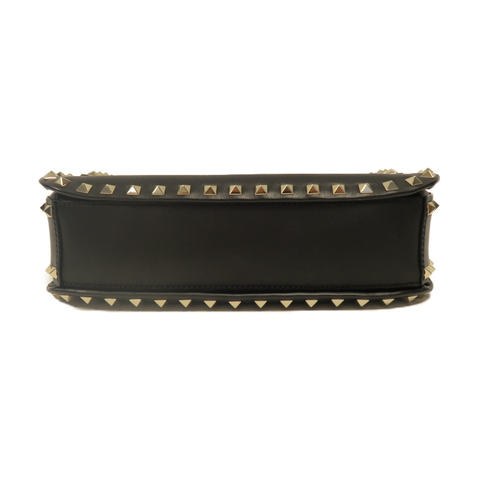 Valentino 【激減優惠】牛皮皮革Shoulder Bag金扣肩背袋黑色