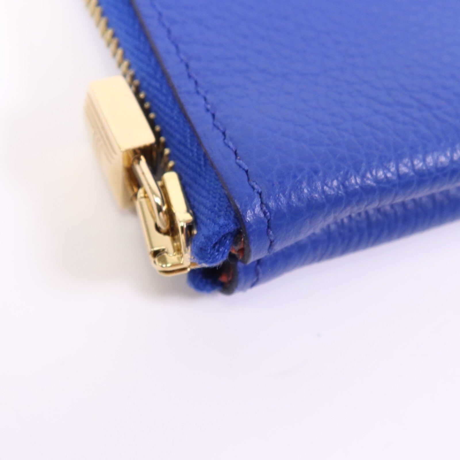HERMES Evercolor皮革Atout 14 Pouch Card Holder金扣卡片套Bleu Electrique