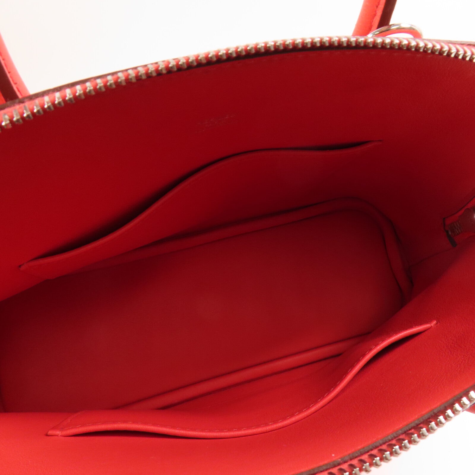 HERMES Evercolor皮革Bolide 1923 25銀扣手挽肩背兩用袋Rose Texas