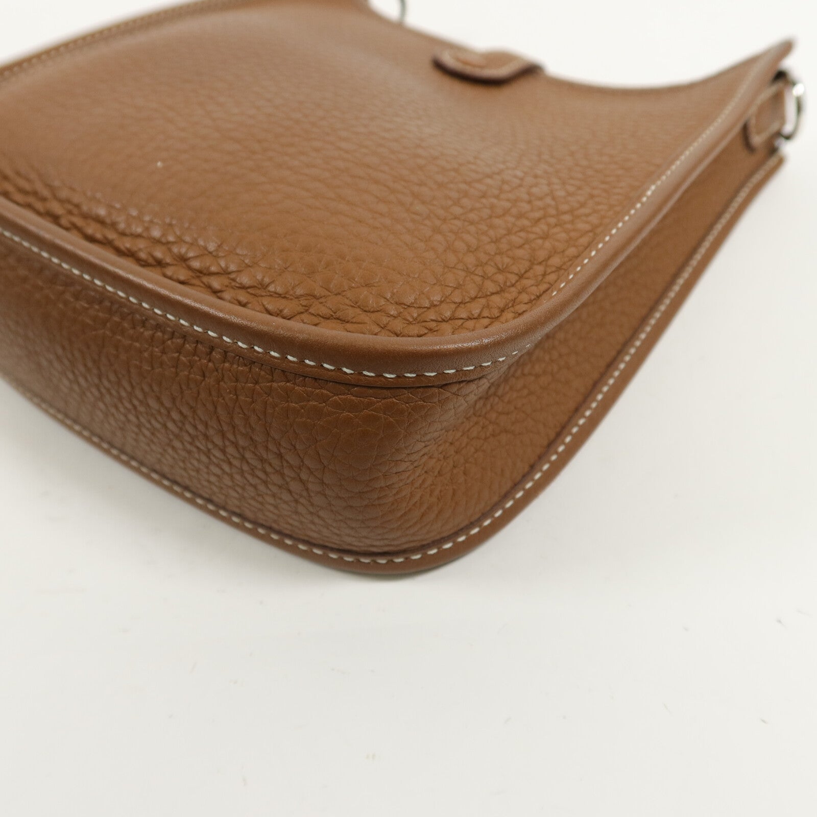 HERMES Clemence皮革Evelyne TPM肩背袋Gold