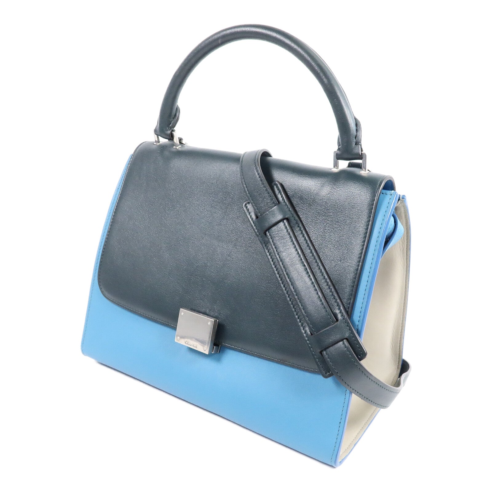 CELINE 牛皮皮革Trapeze手挽肩背兩用袋